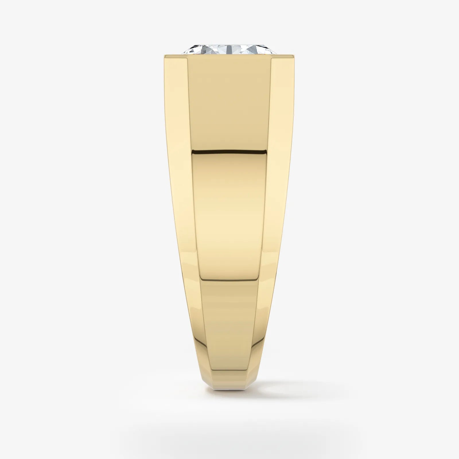 Men's Signet Round Cut Lab Diamond Ring