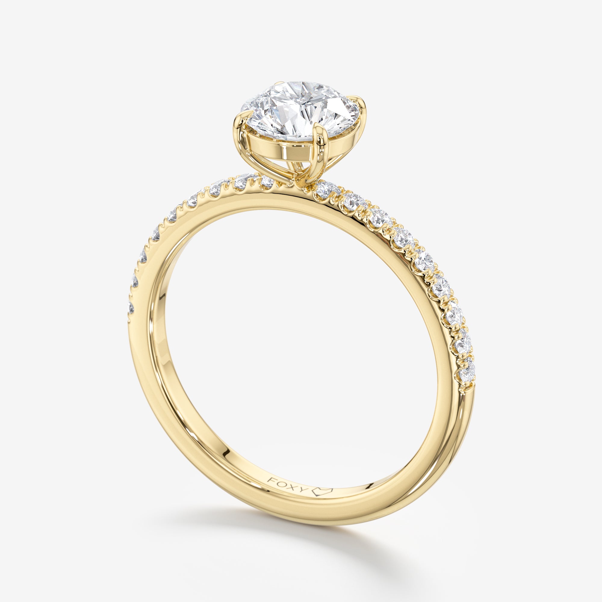 Classic Pavé Diamond Engagement Ring