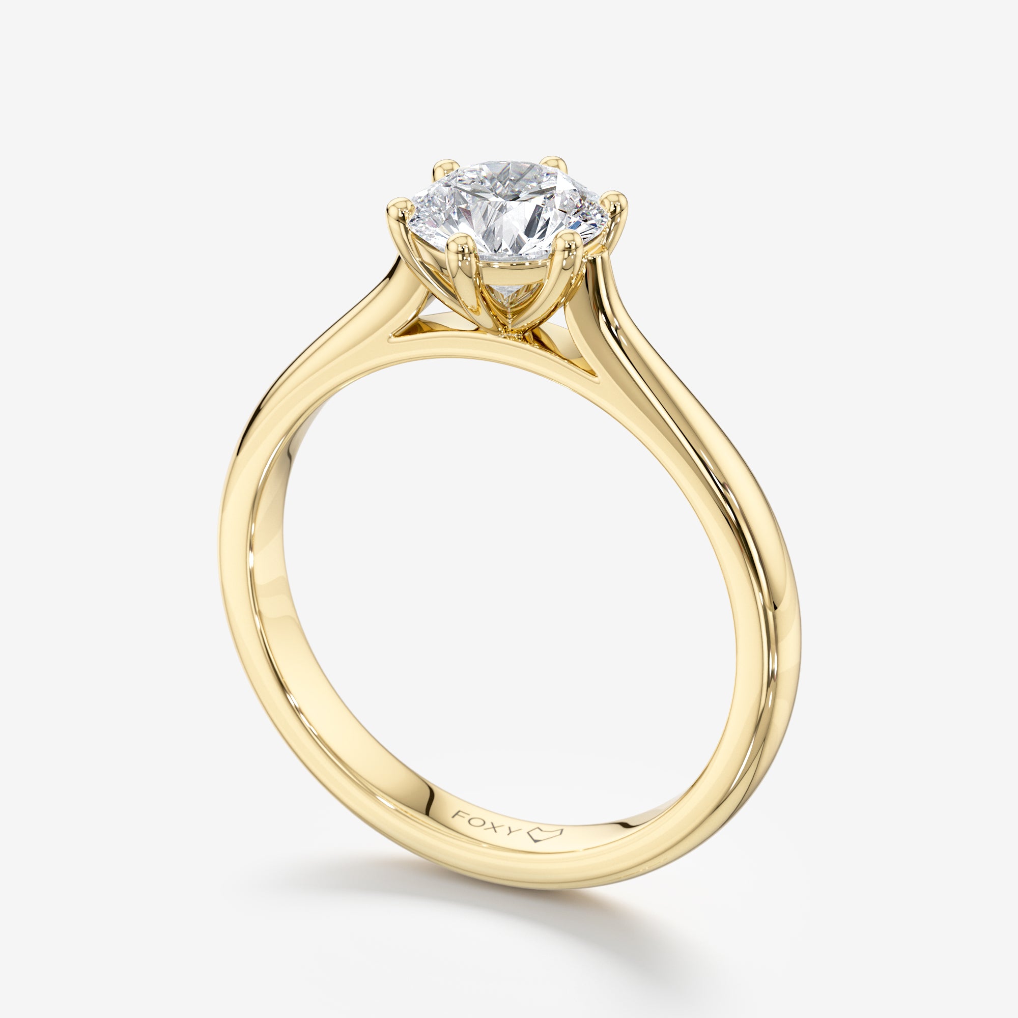 Cathedral 6-Prong Solitaire Engagement Ring