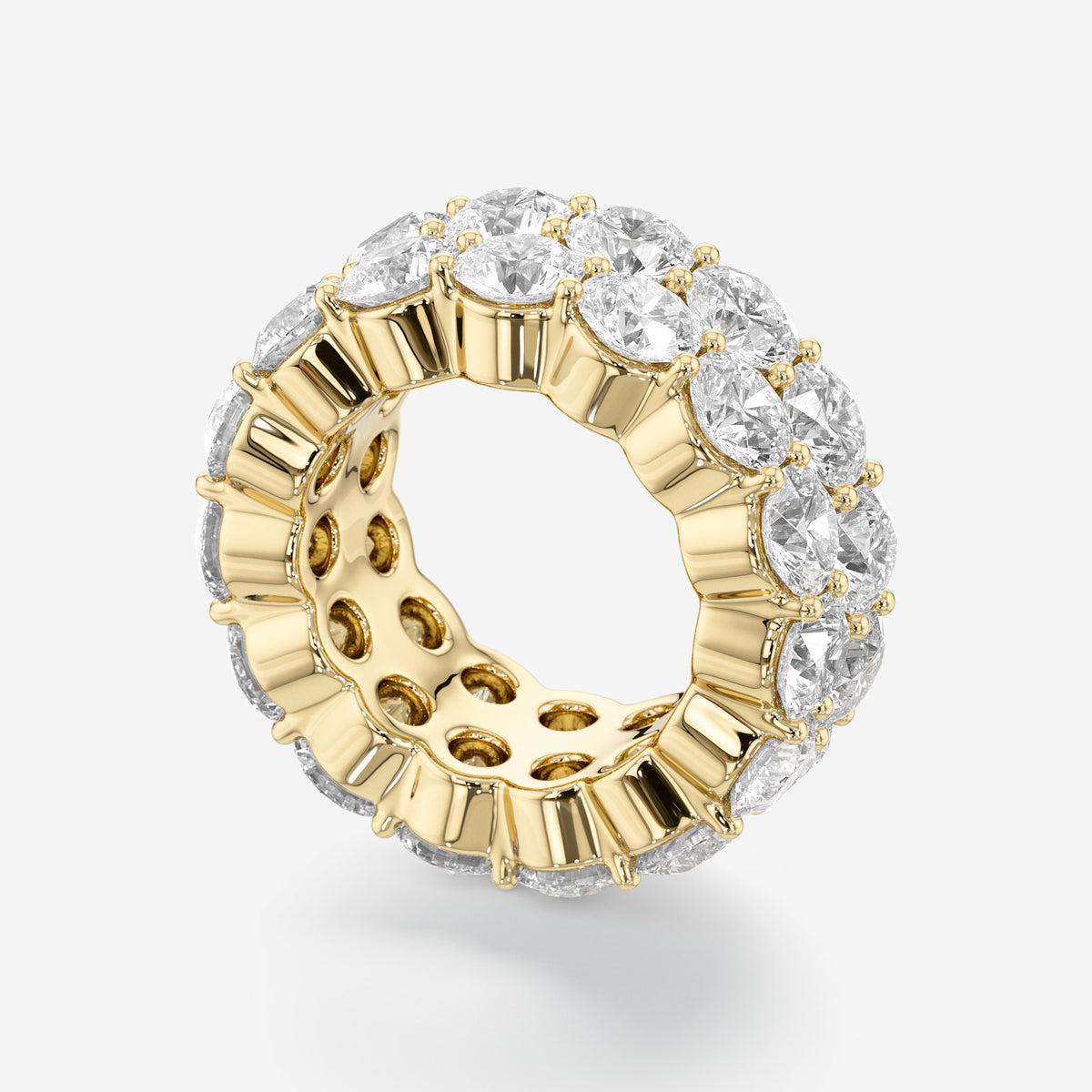 Round Two-Row Diamond Eternity Ring