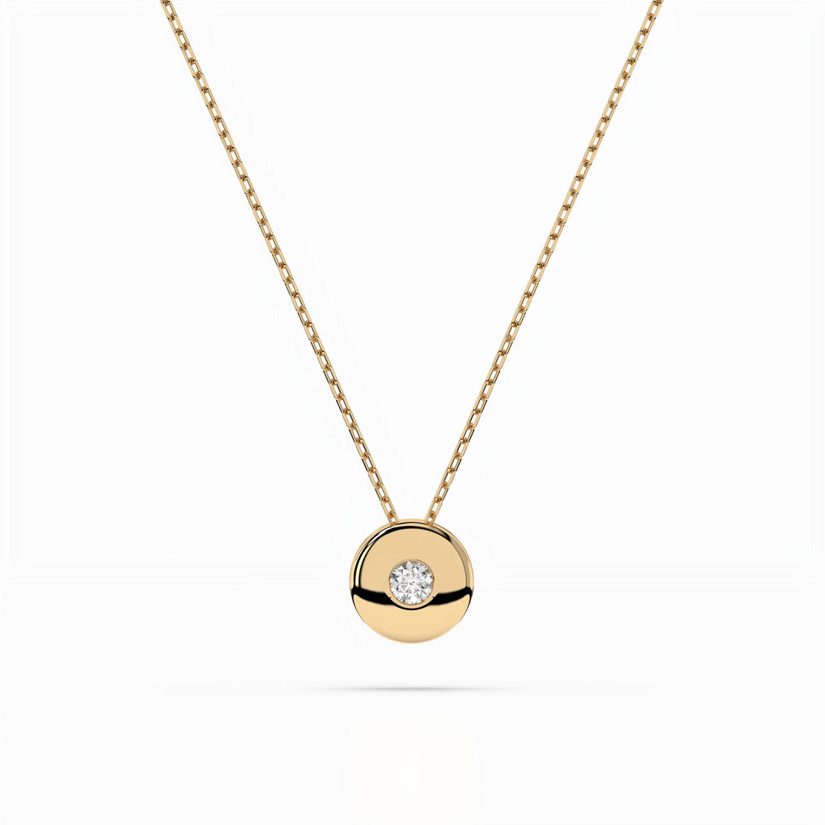 Round Bezel Diamond Pendant GT