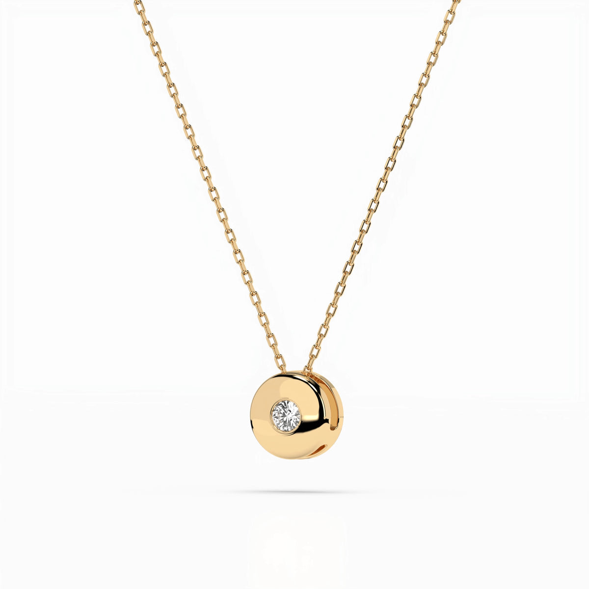 Round Bezel Diamond Pendant GT