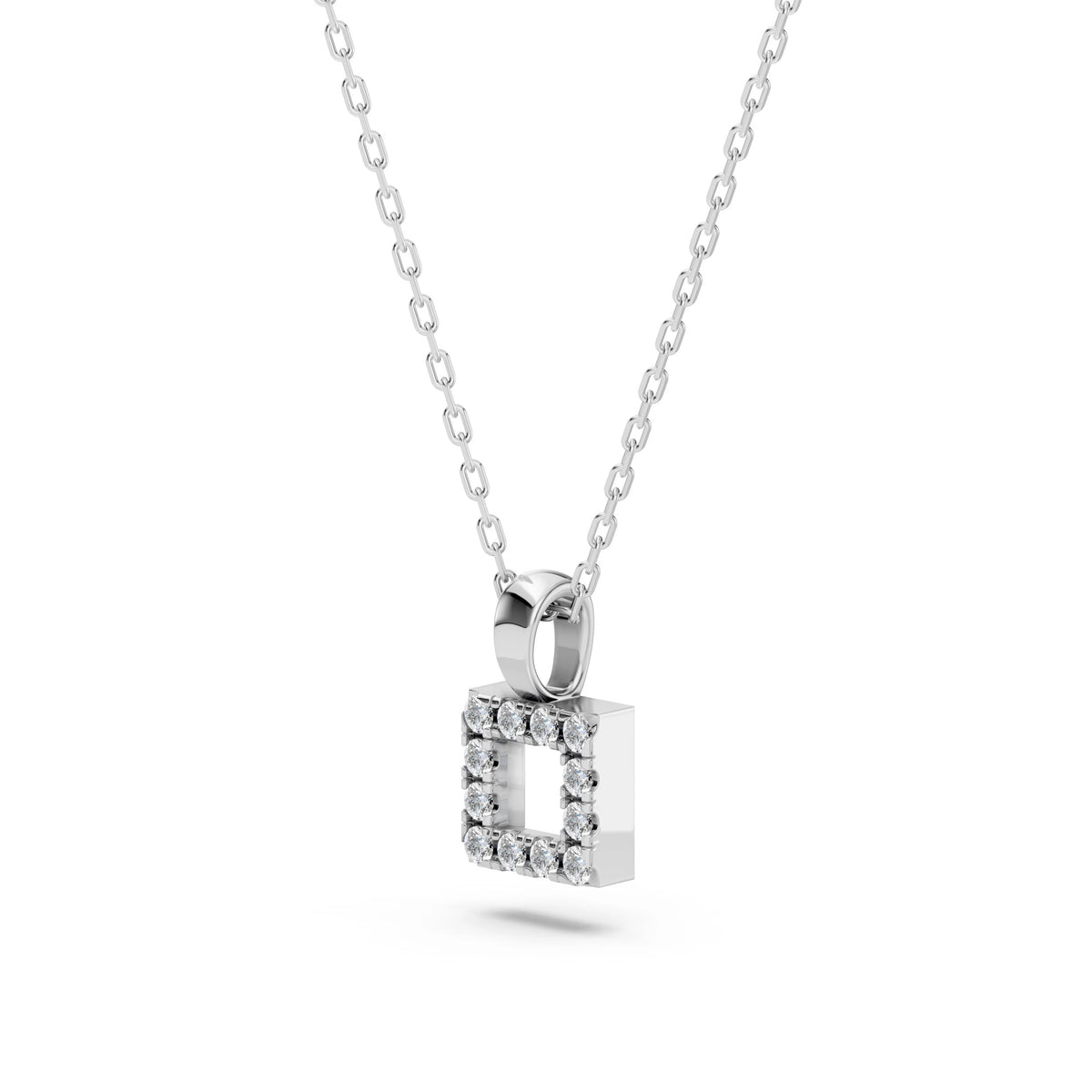 Round Cube Diamond Pendant GT