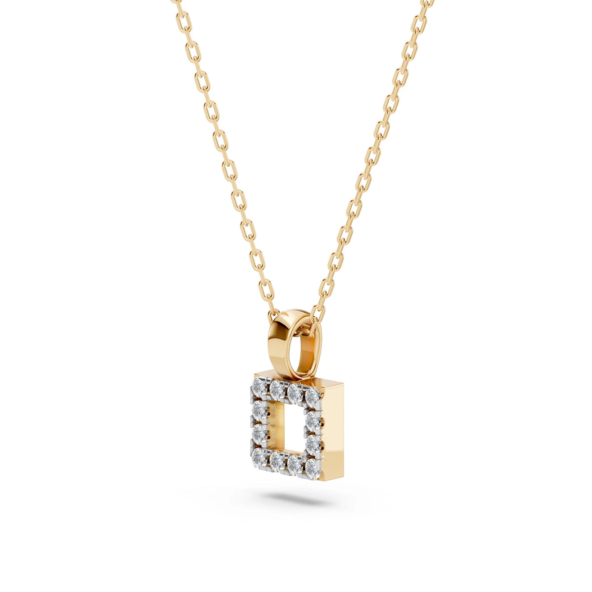 Round Cube Diamond Pendant GT