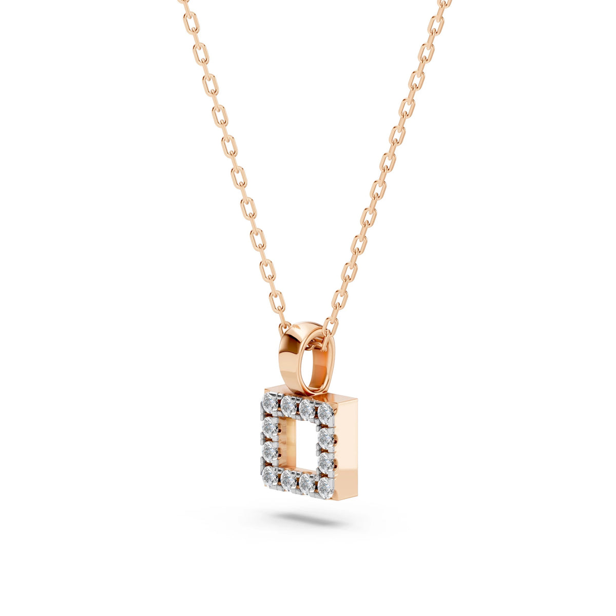 Round Cube Diamond Pendant GT