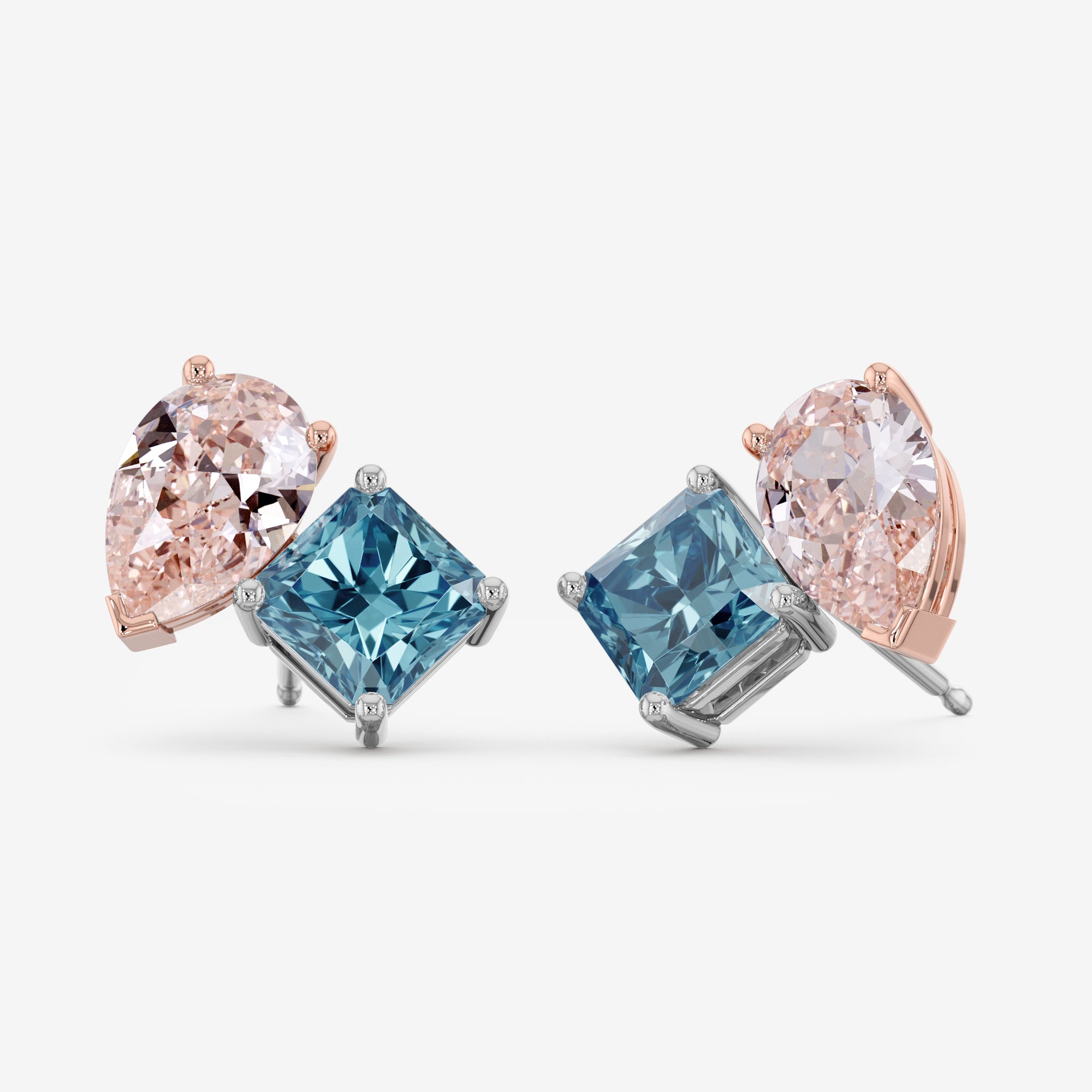 Pure Dual Stud Earrings (8 Сt. T.W.)