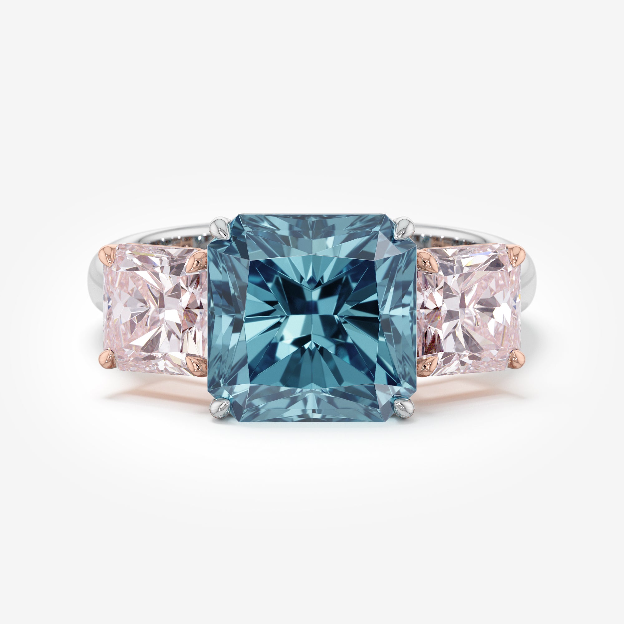 Cotton Candy Clash Blue and Pink Diamonds Ring (7 Сt. T.W.)