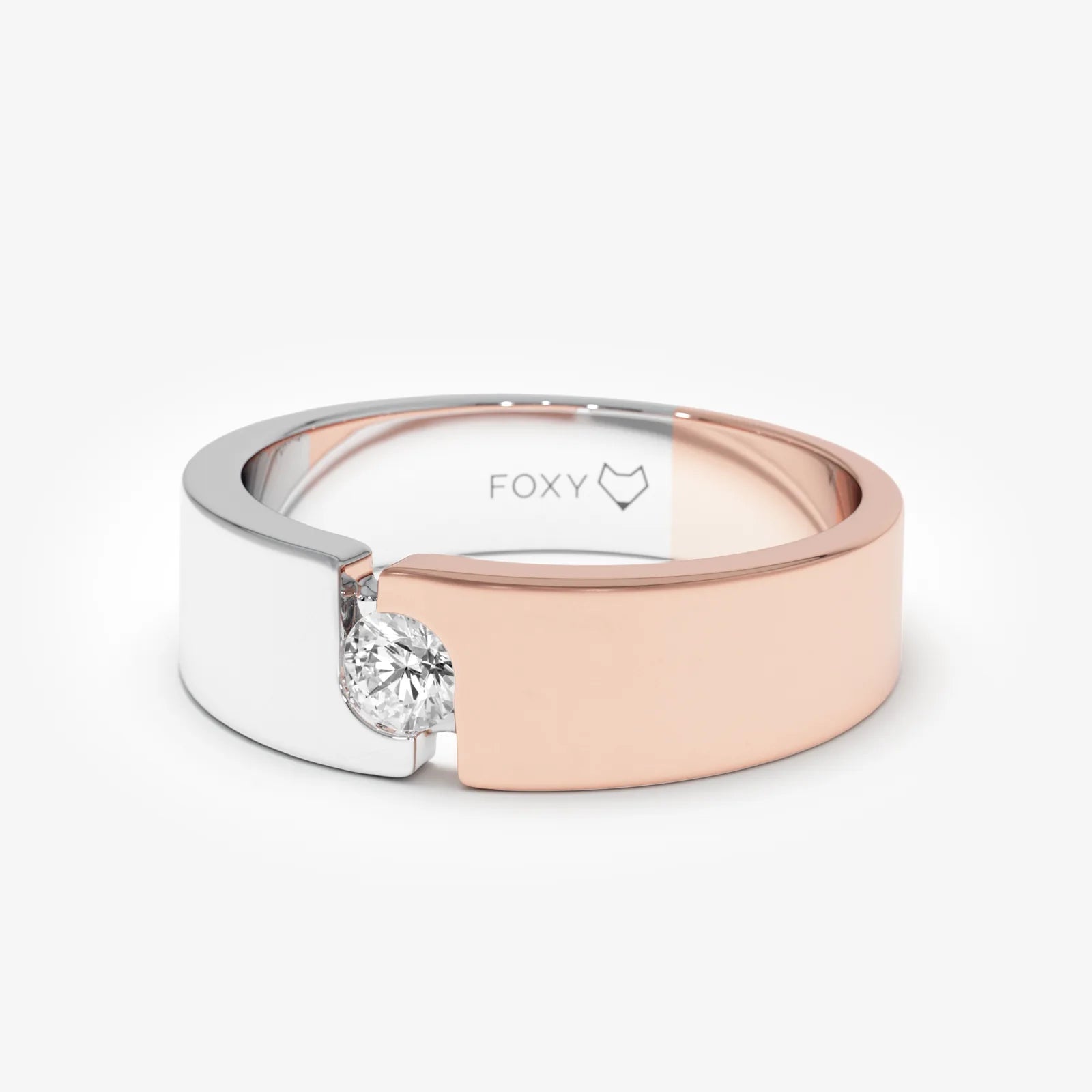 Men's Two Tone Wedding Band