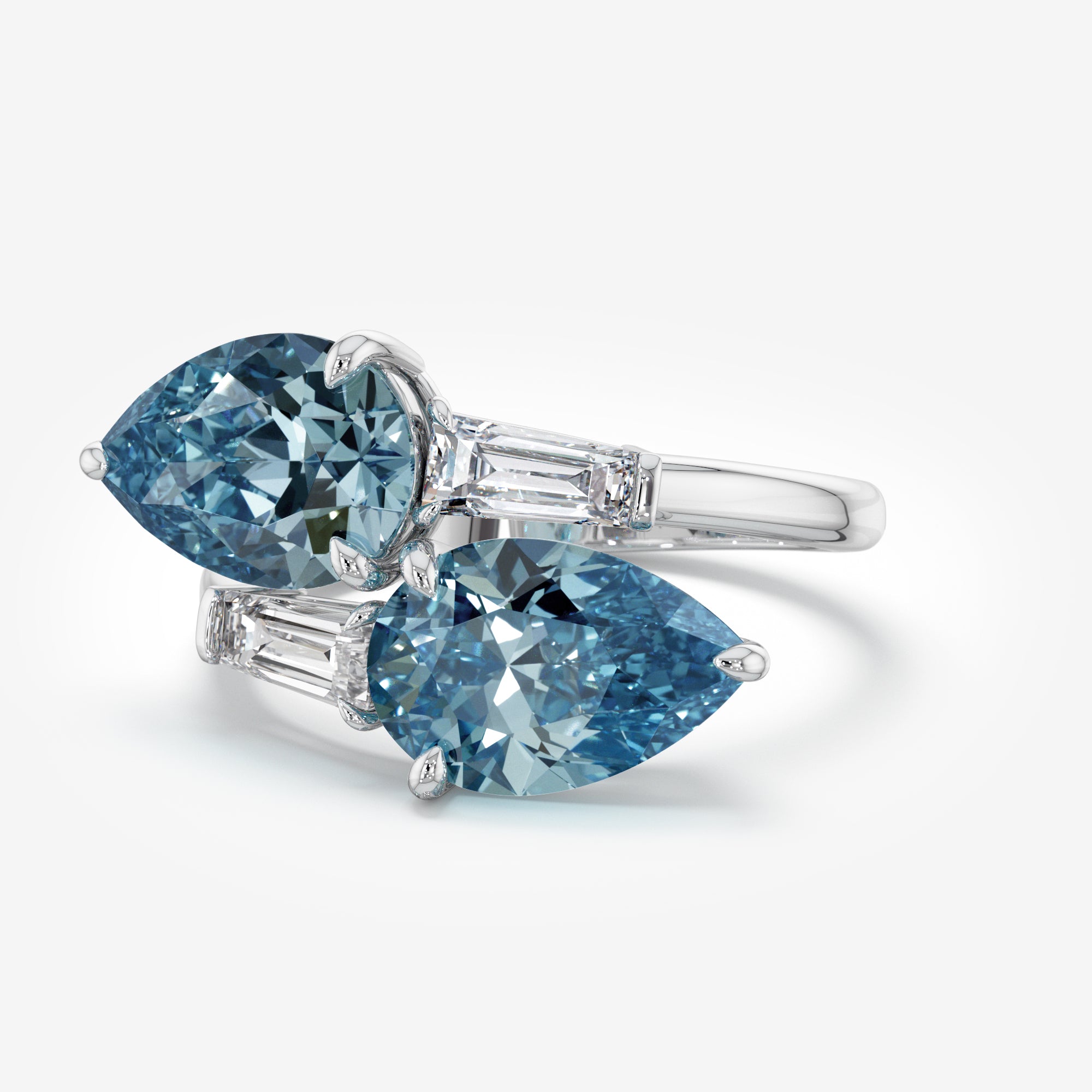 Foxy Reflection Blue Diamonds Ring (6 Сt. T.W.)