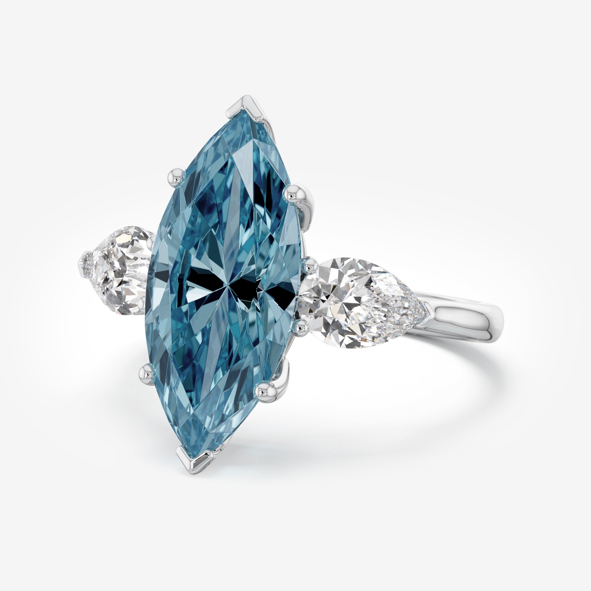 Wave Theory Blue Diamond Ring (5.5 Сt. T.W.)