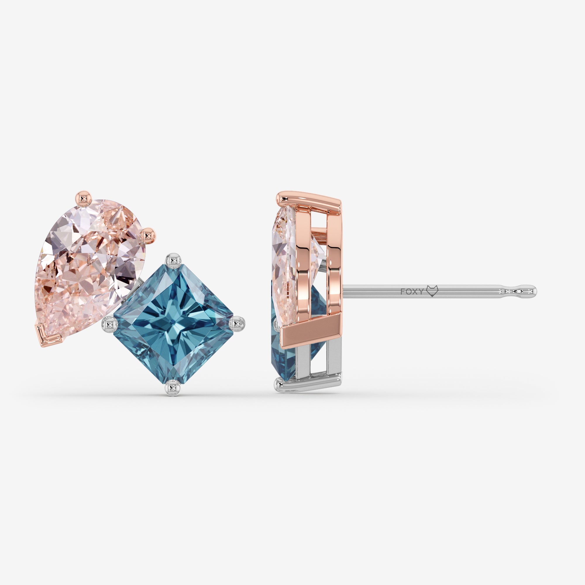 Pure Dual Stud Earrings (8 Сt. T.W.)