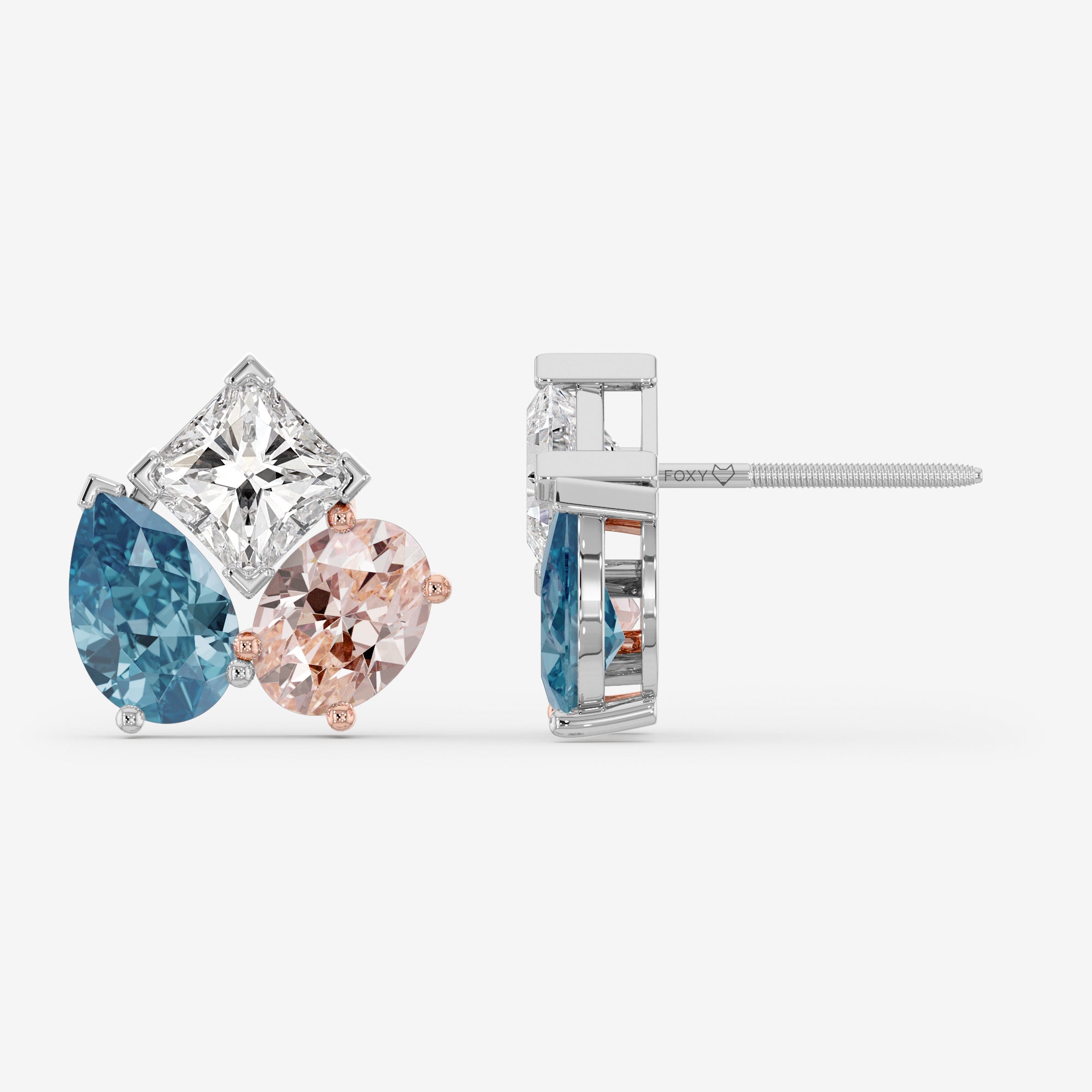 Triple Harmony Stud Earrings (6 Сt. T.W.)