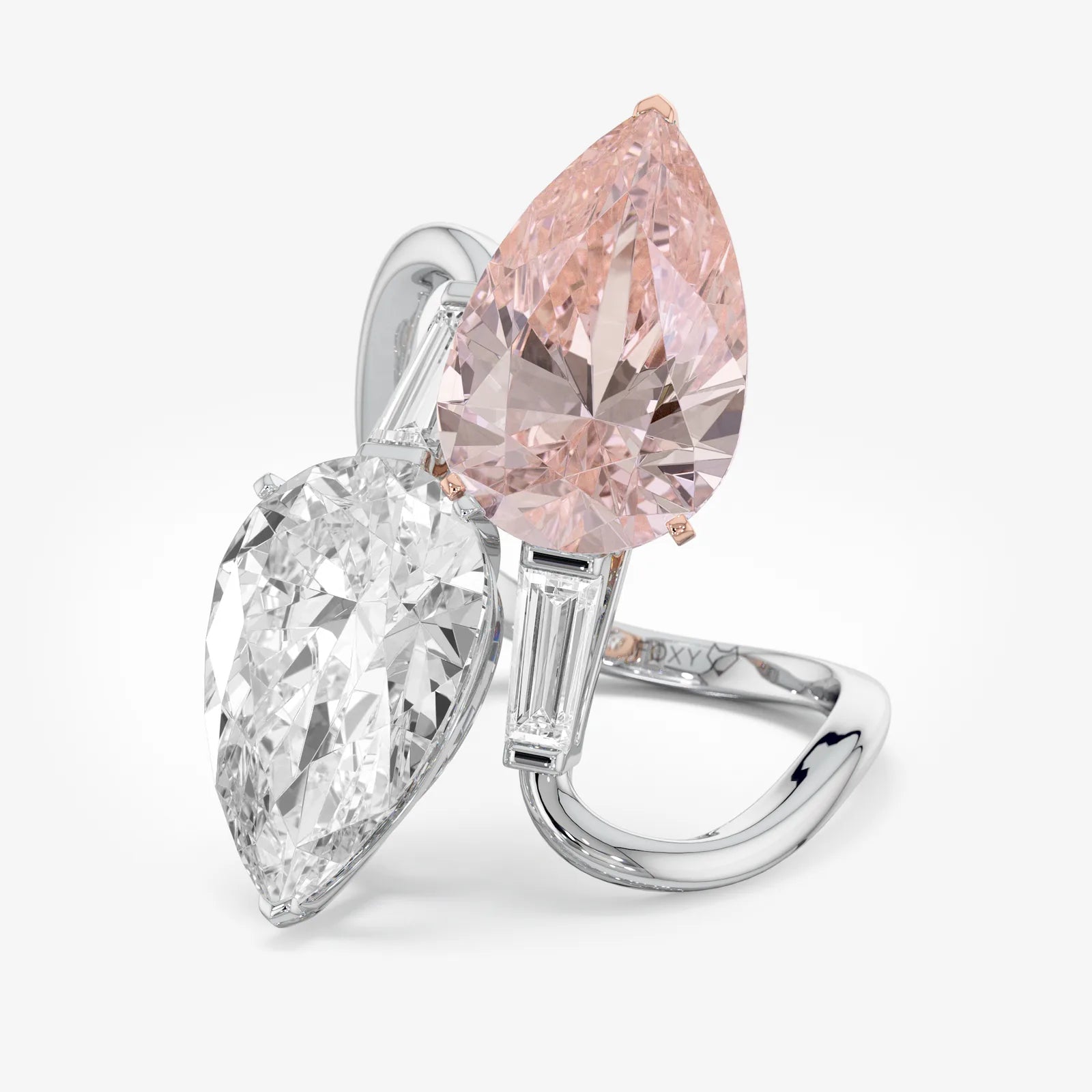 Side by Side Toi et Moi Diamond Ring