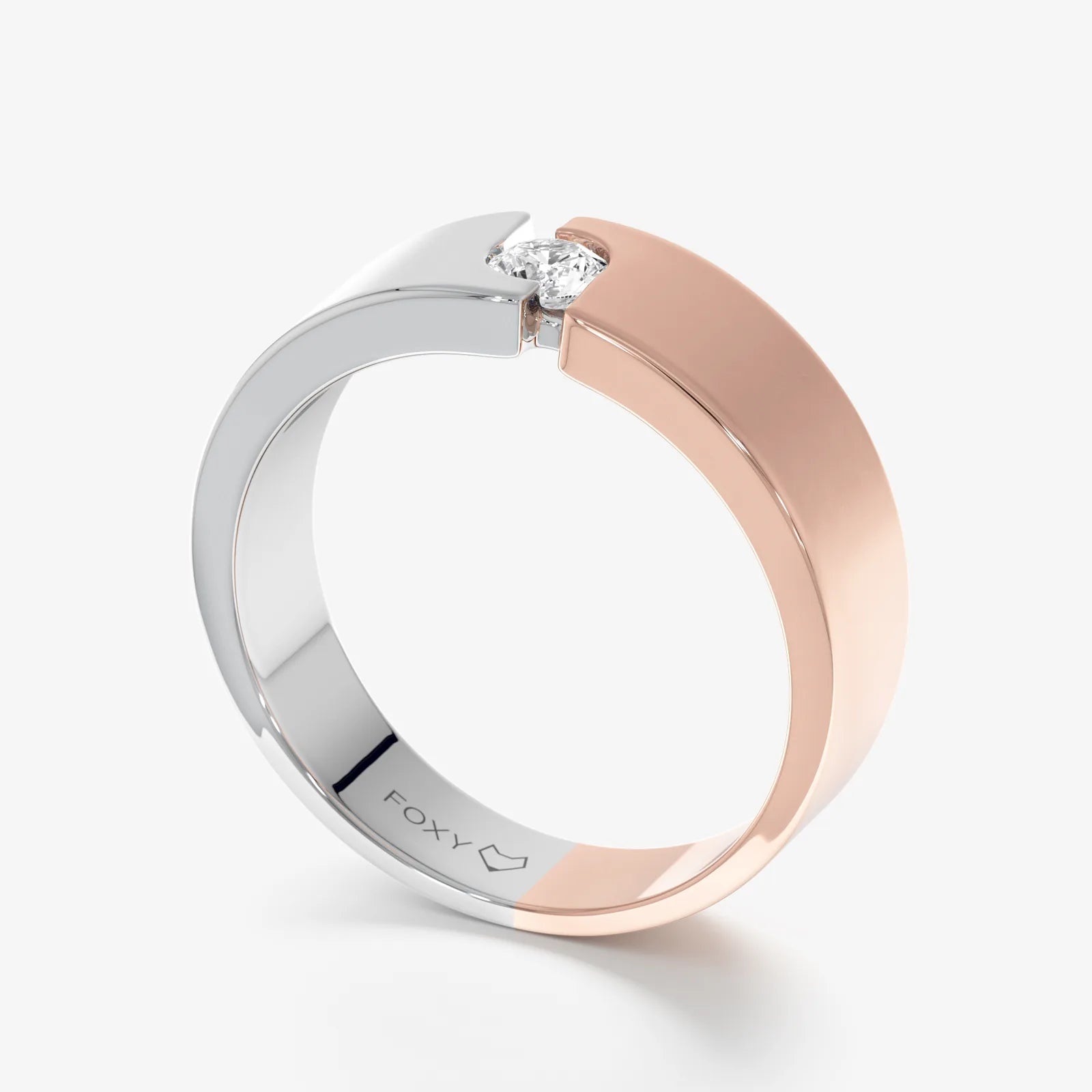 Men's Two Tone Wedding Band