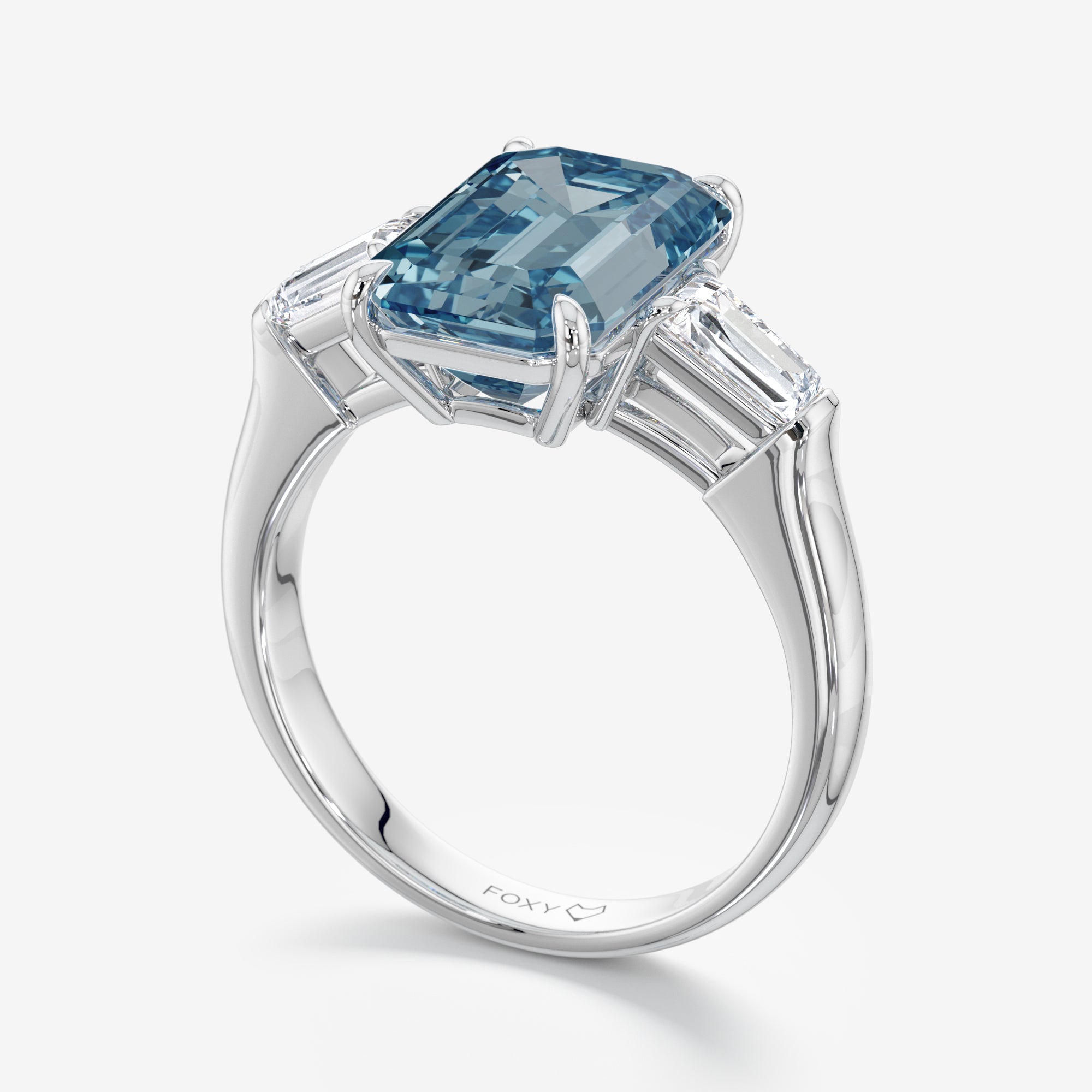 Steel Serenity Blue Diamond Ring (6 Сt. T.W.)