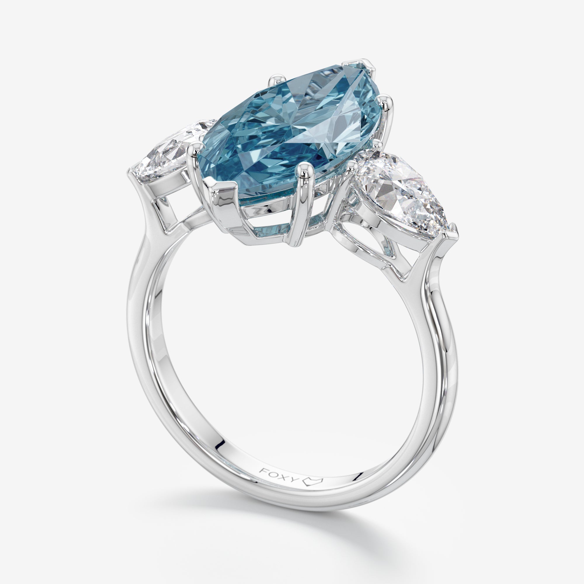 Wave Theory Blue Diamond Ring (5.5 Сt. T.W.)