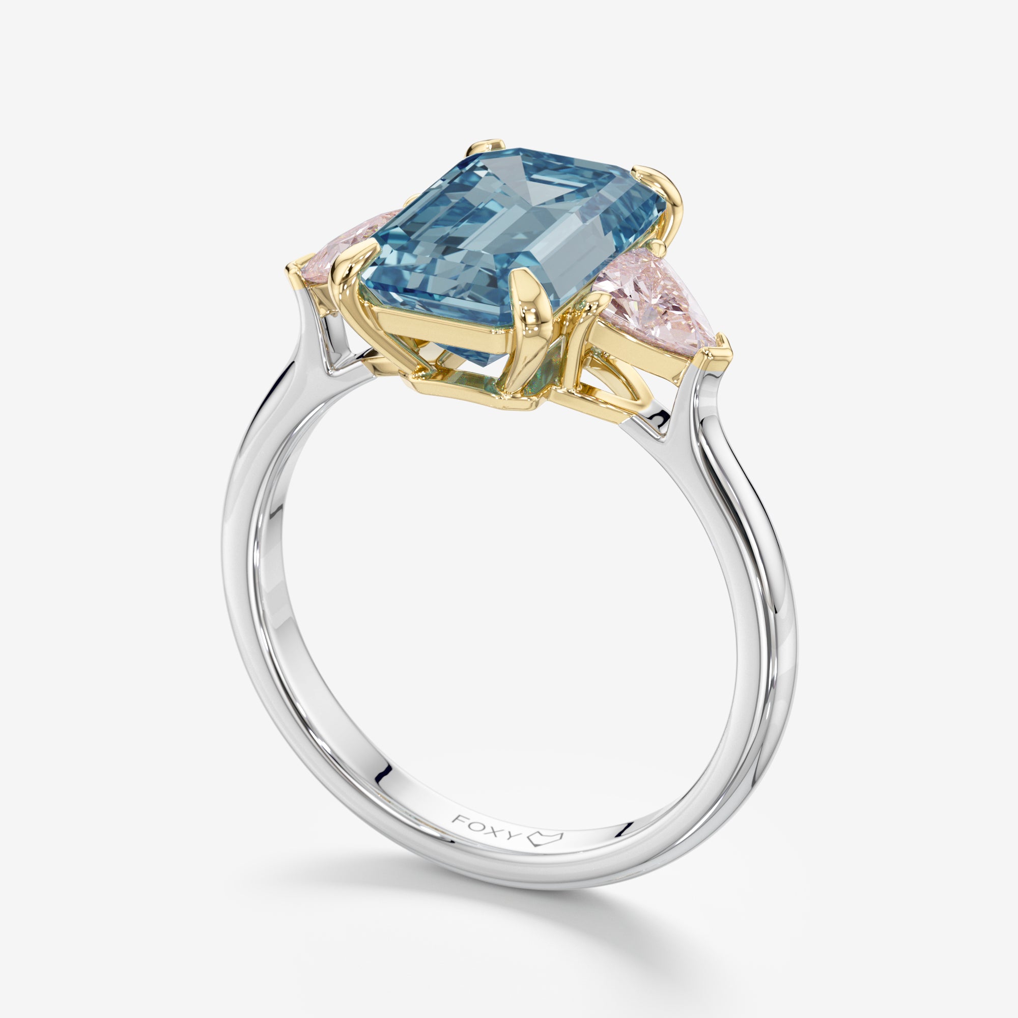 Icy Drama Blue and Pink Diamonds Ring (5 Сt. T.W.)