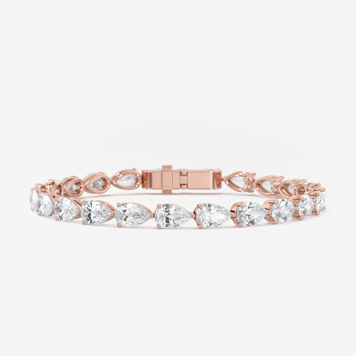 Pear Cut East-West Diamond Tennis Bracelet