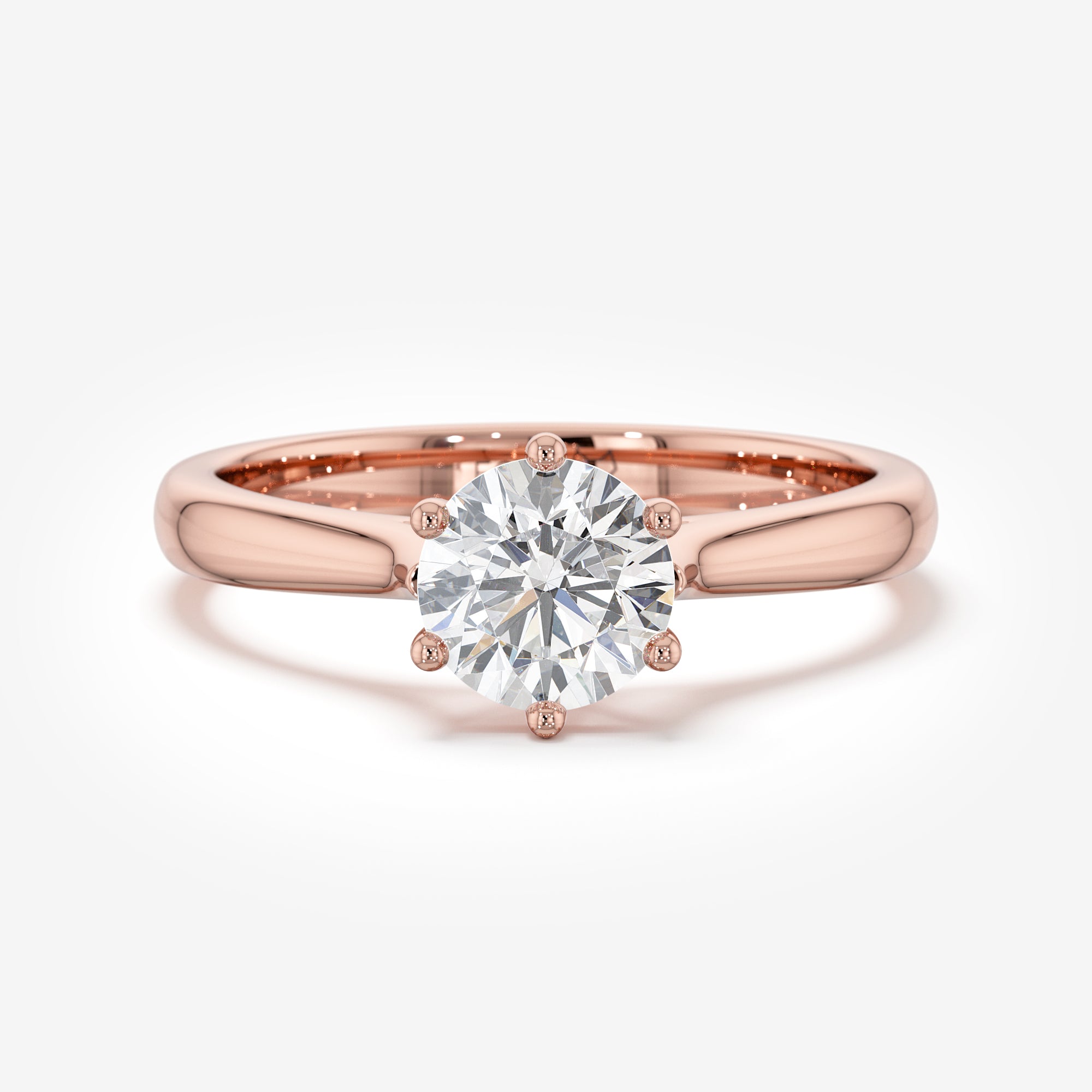 Cathedral 6-Prong Solitaire Engagement Ring