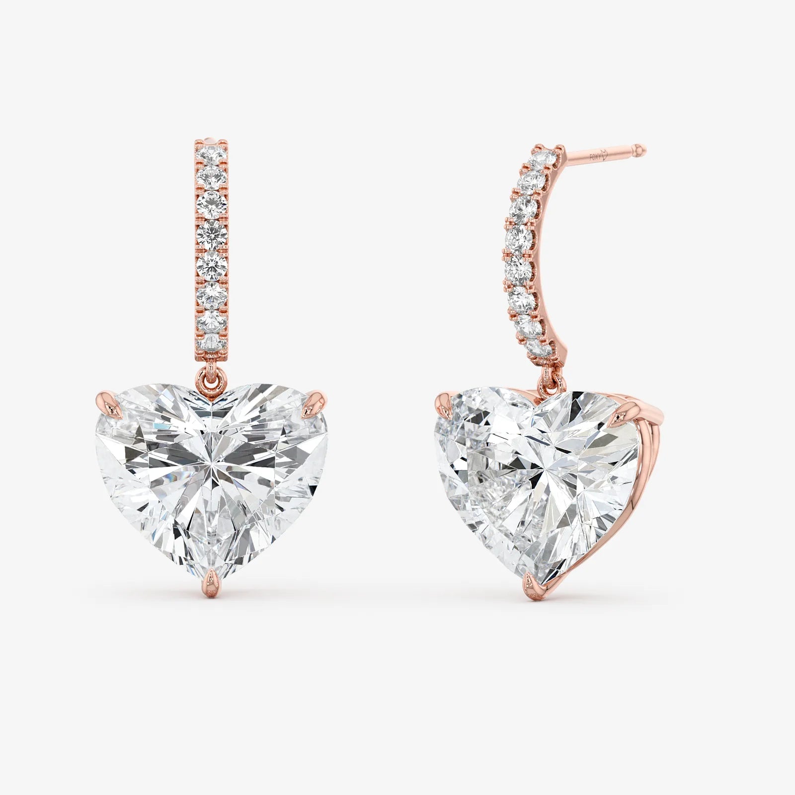 Heart Stone Drop Earrings