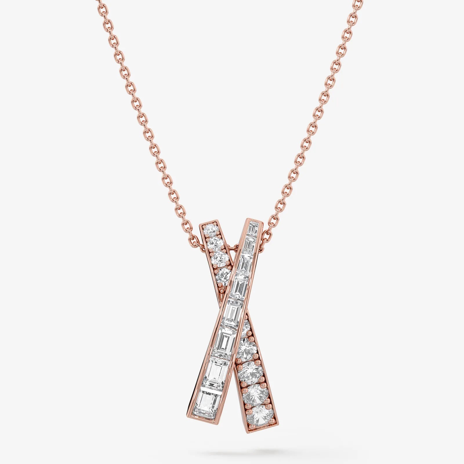 Cross Twist Pendant Necklace