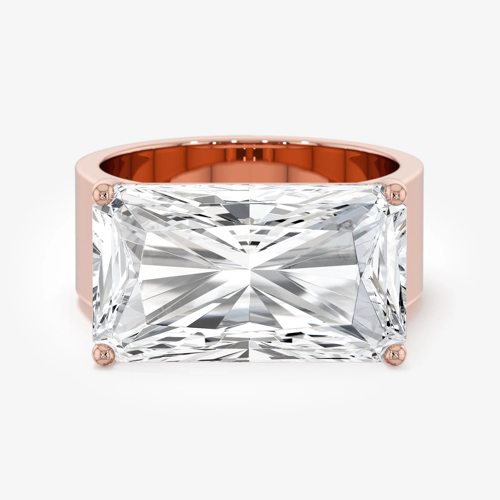 Men's Solitaire Radiant Lab Diamond Ring