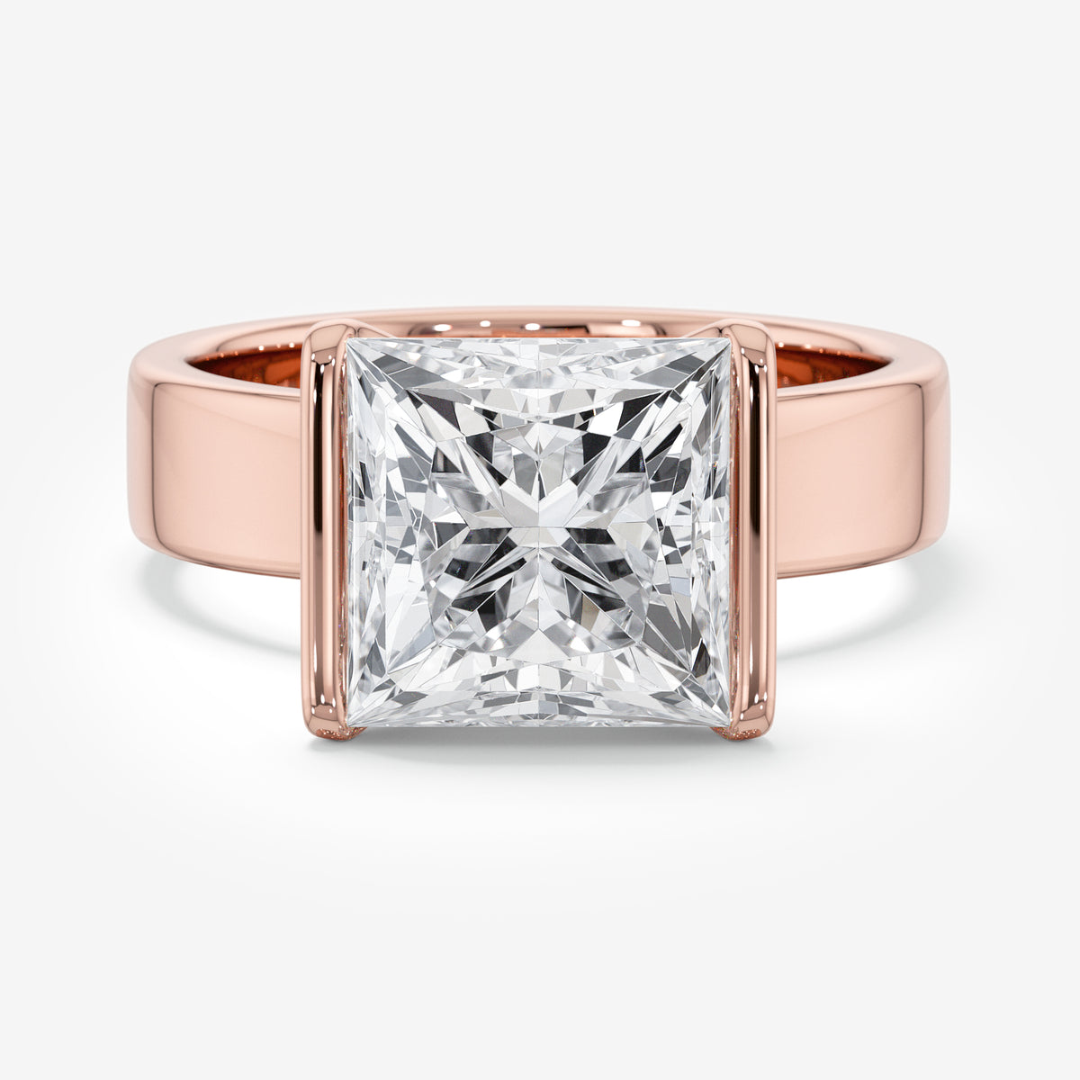 Princess East-West Solitaire Diamond Ring