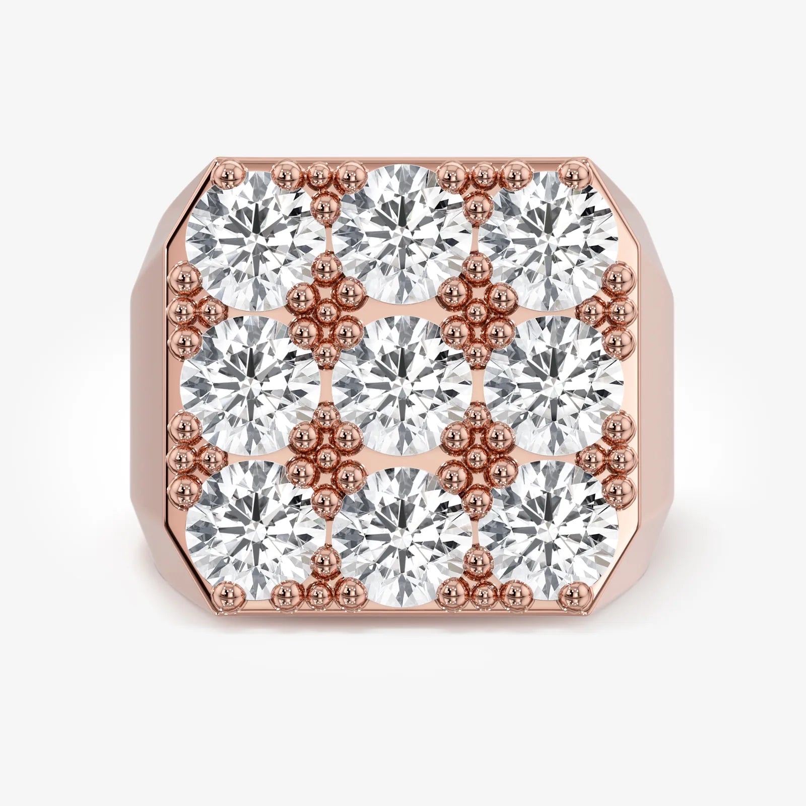 Men's Statement Signet Lab Diamond Ring