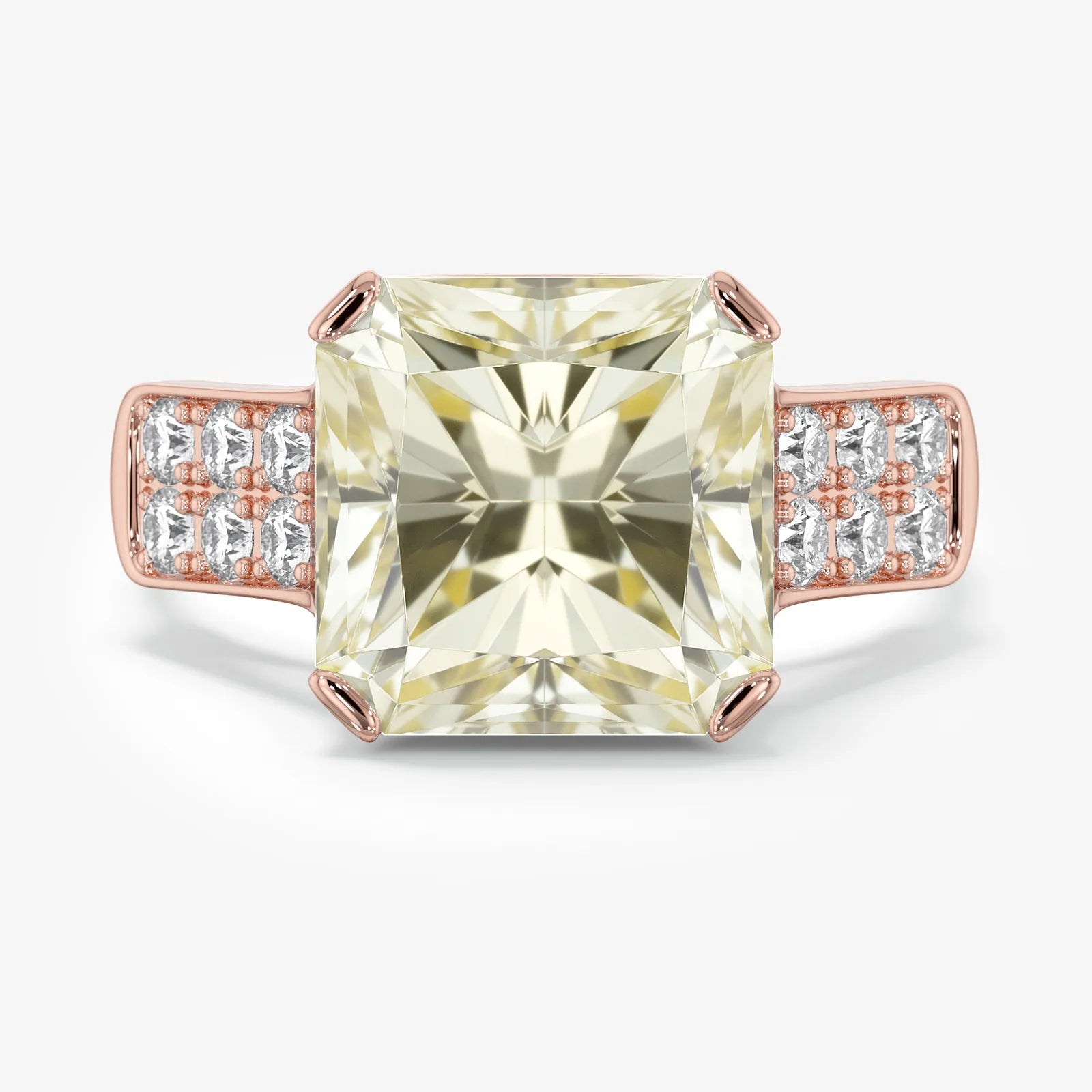 Open Moment Asscher Diamond Ring