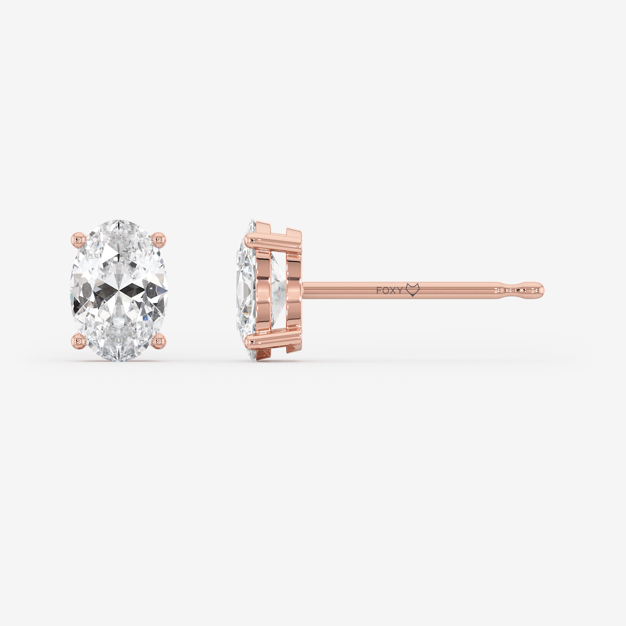 Solitaire Stud Earrings