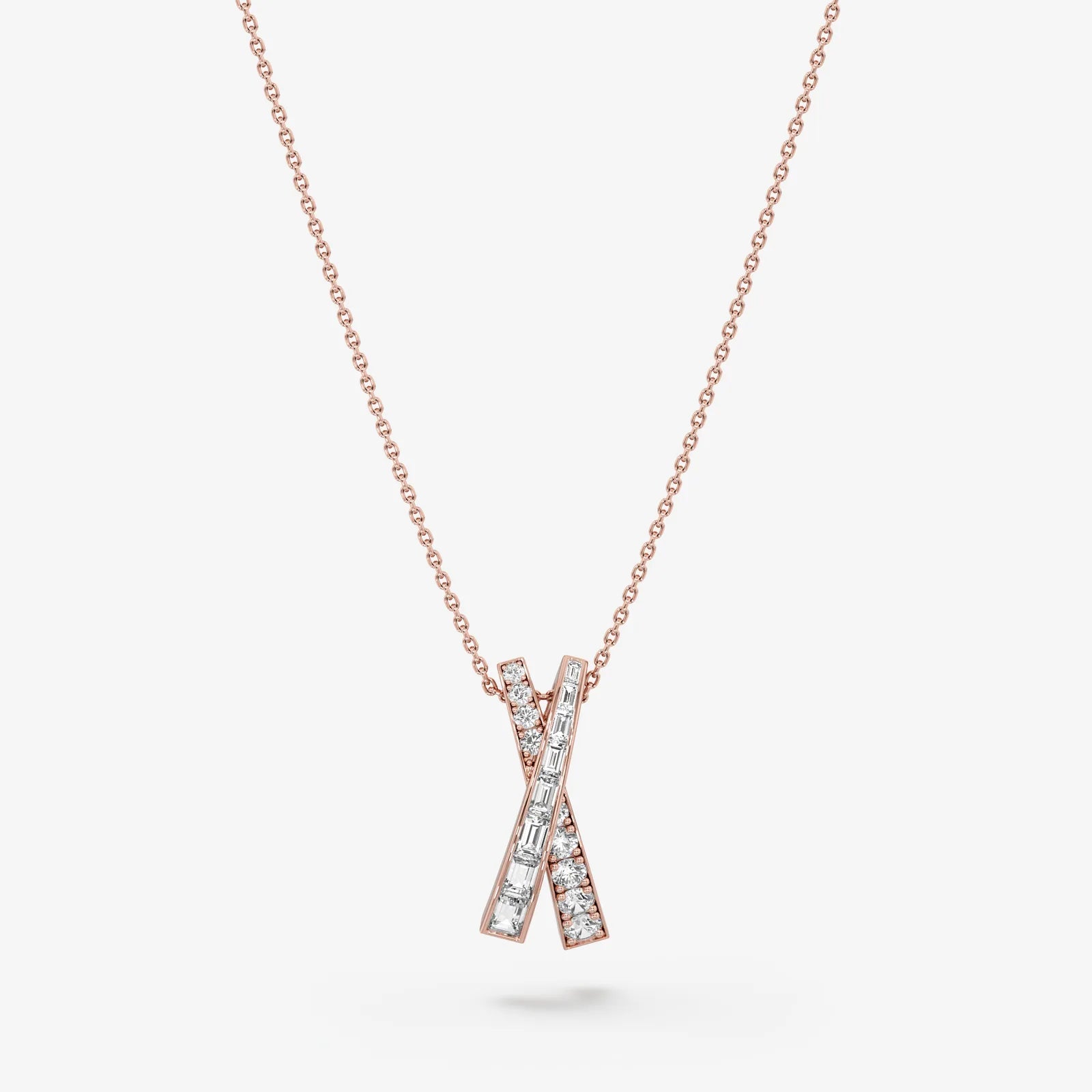 Cross Twist Pendant Necklace