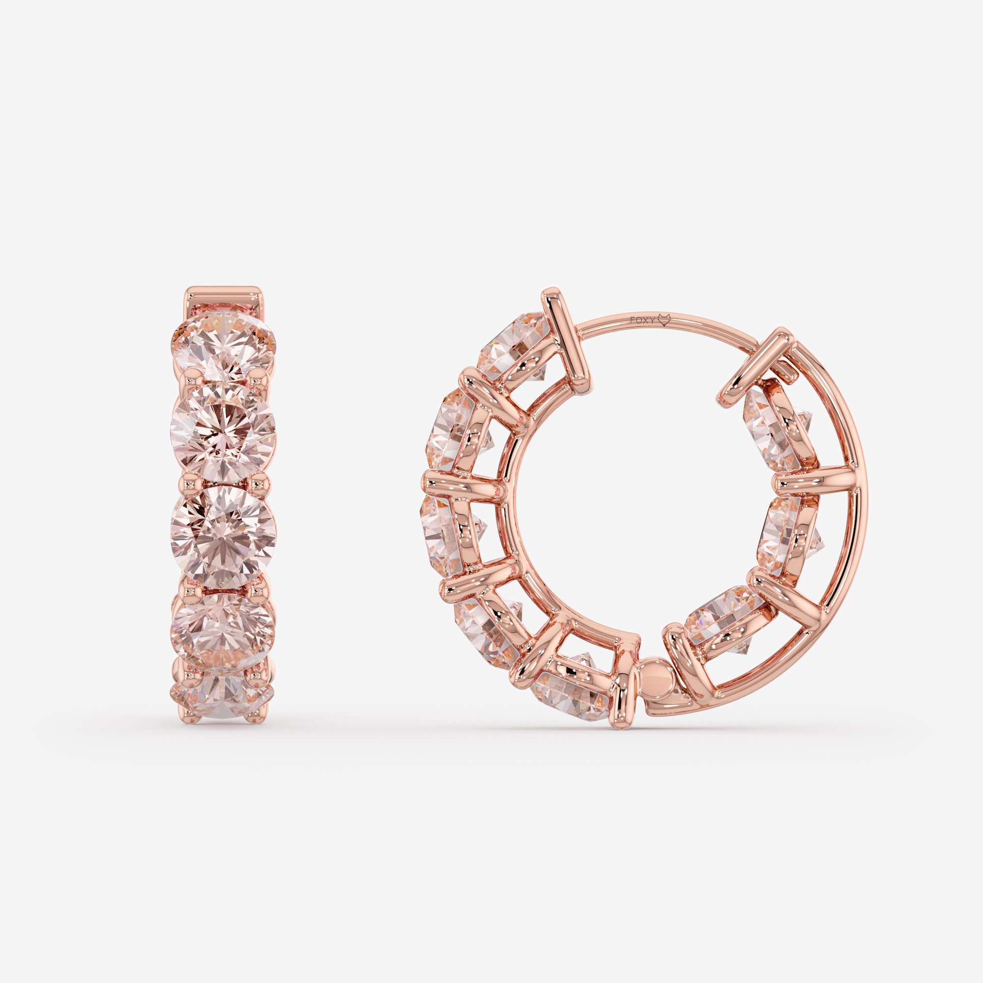 Velvet Loop Hoop Earrings (4 Сt. T.W.)