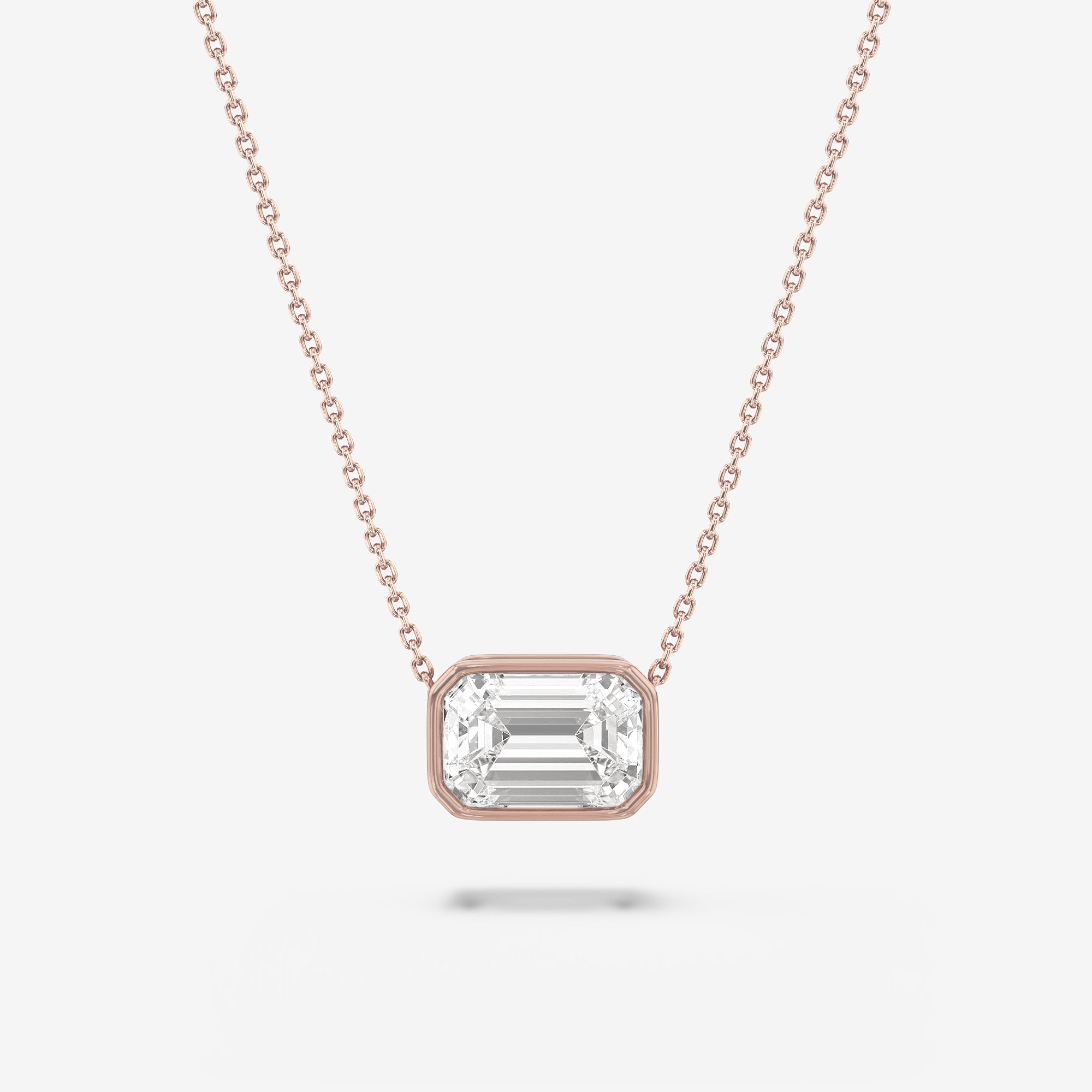 Bezel Pendant Necklace (1 Сt. T.W.)