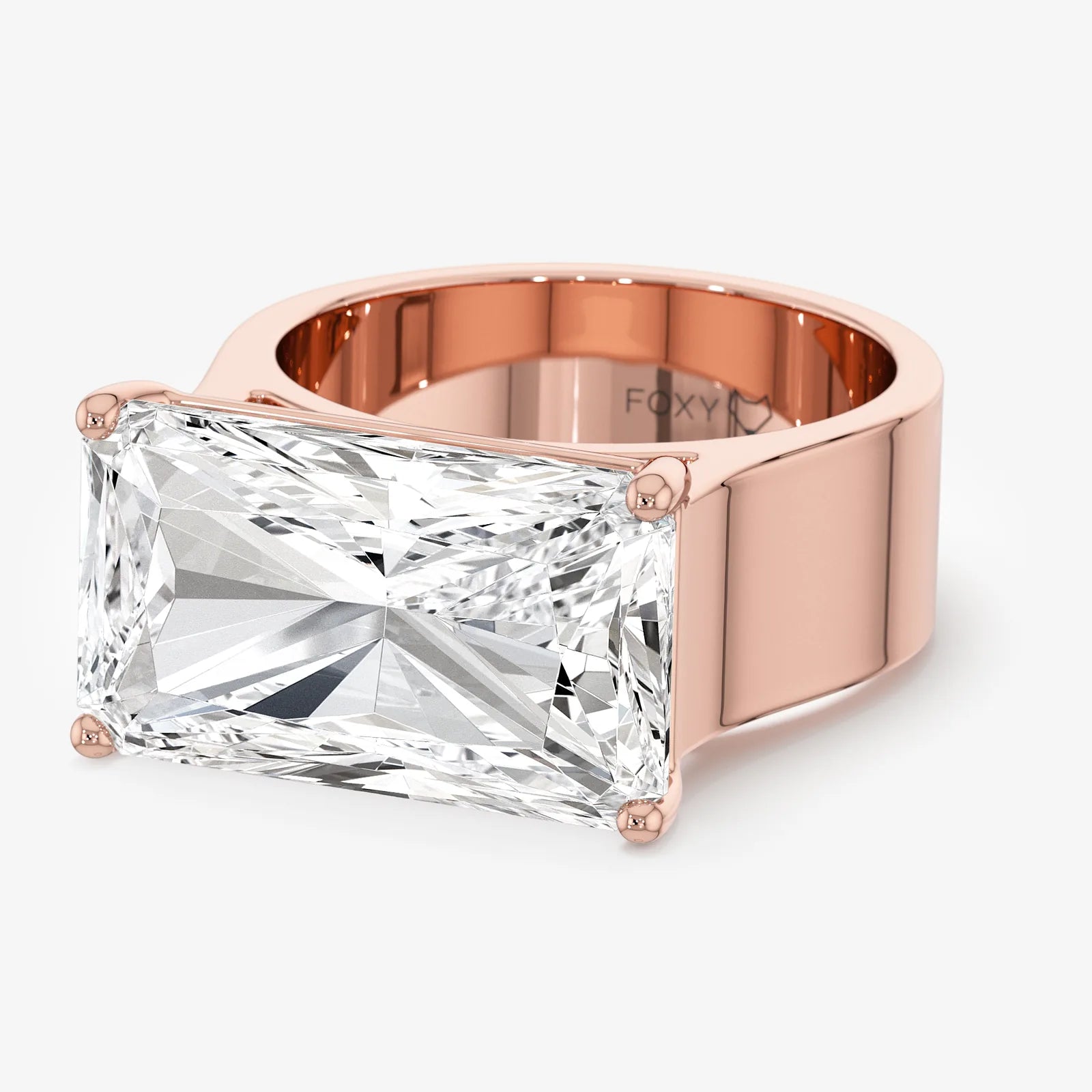 Men's Solitaire Radiant Lab Diamond Ring