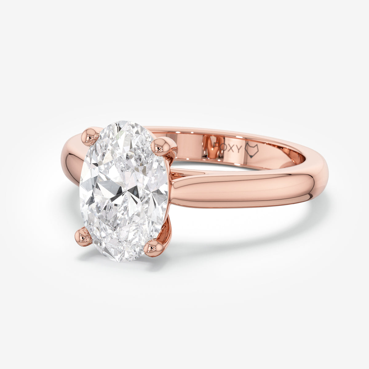 Oval Solitaire Diamond Engagement Ring