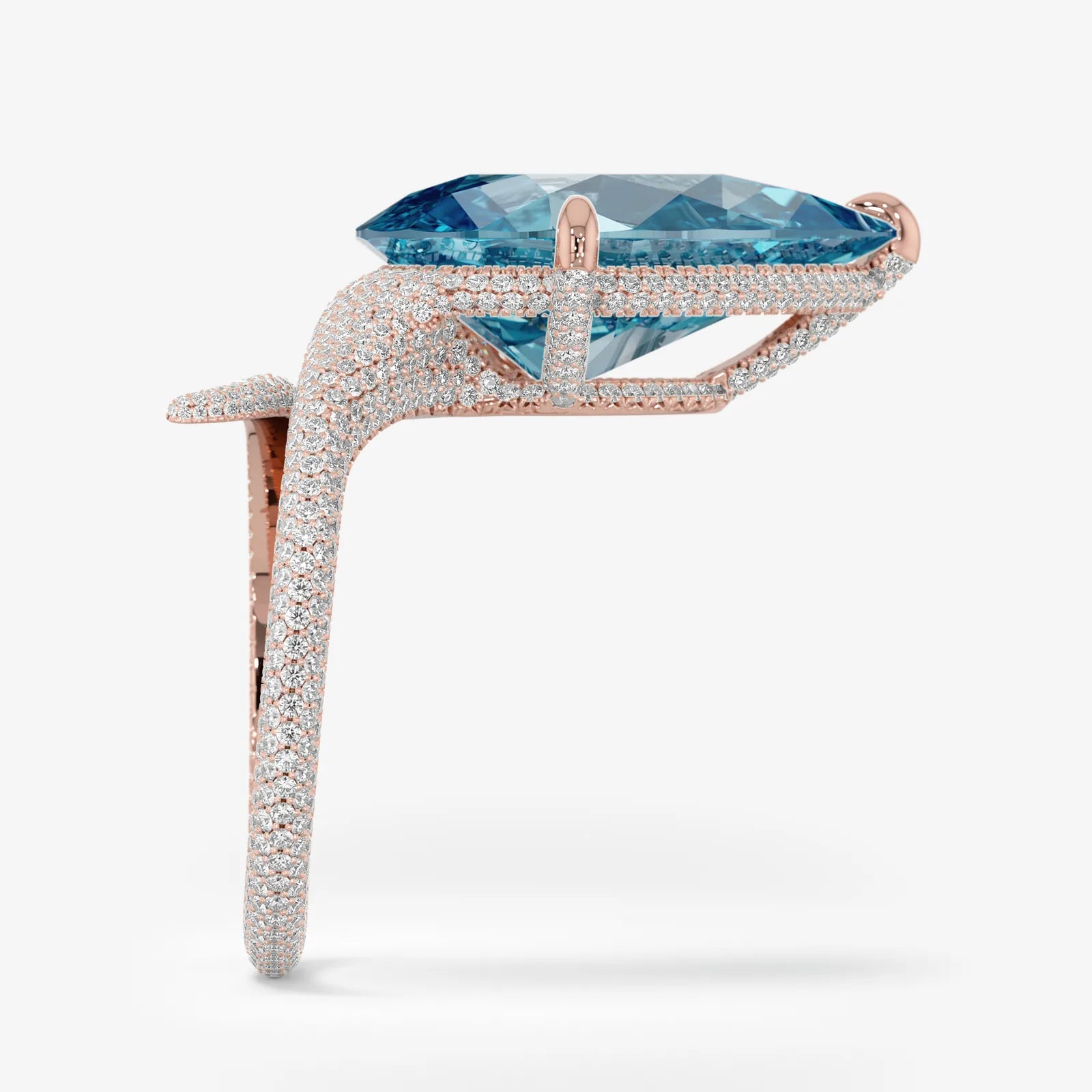 Blue Crush Pear Diamond Ring