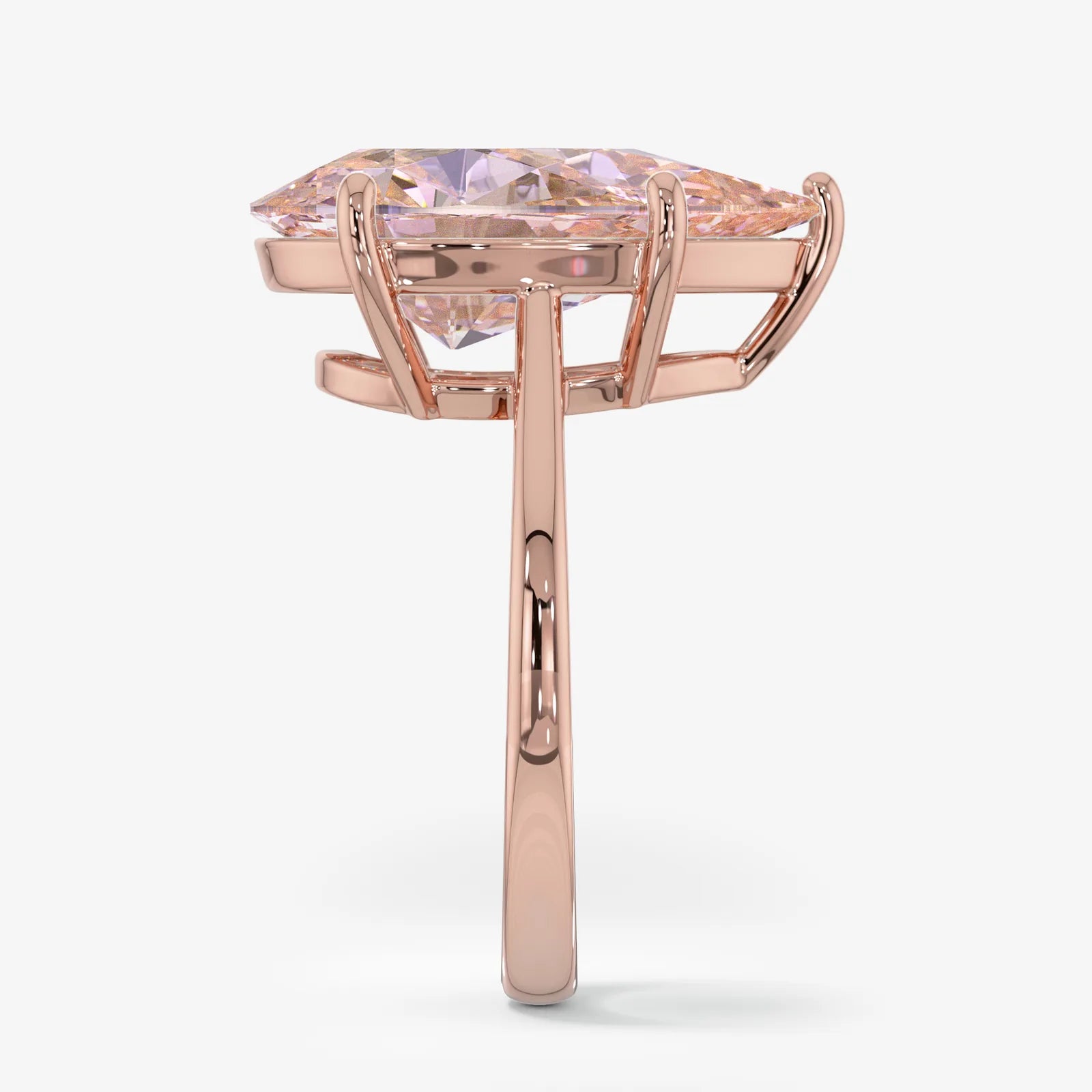 Pick Pink Solitaire Pear Diamond Ring