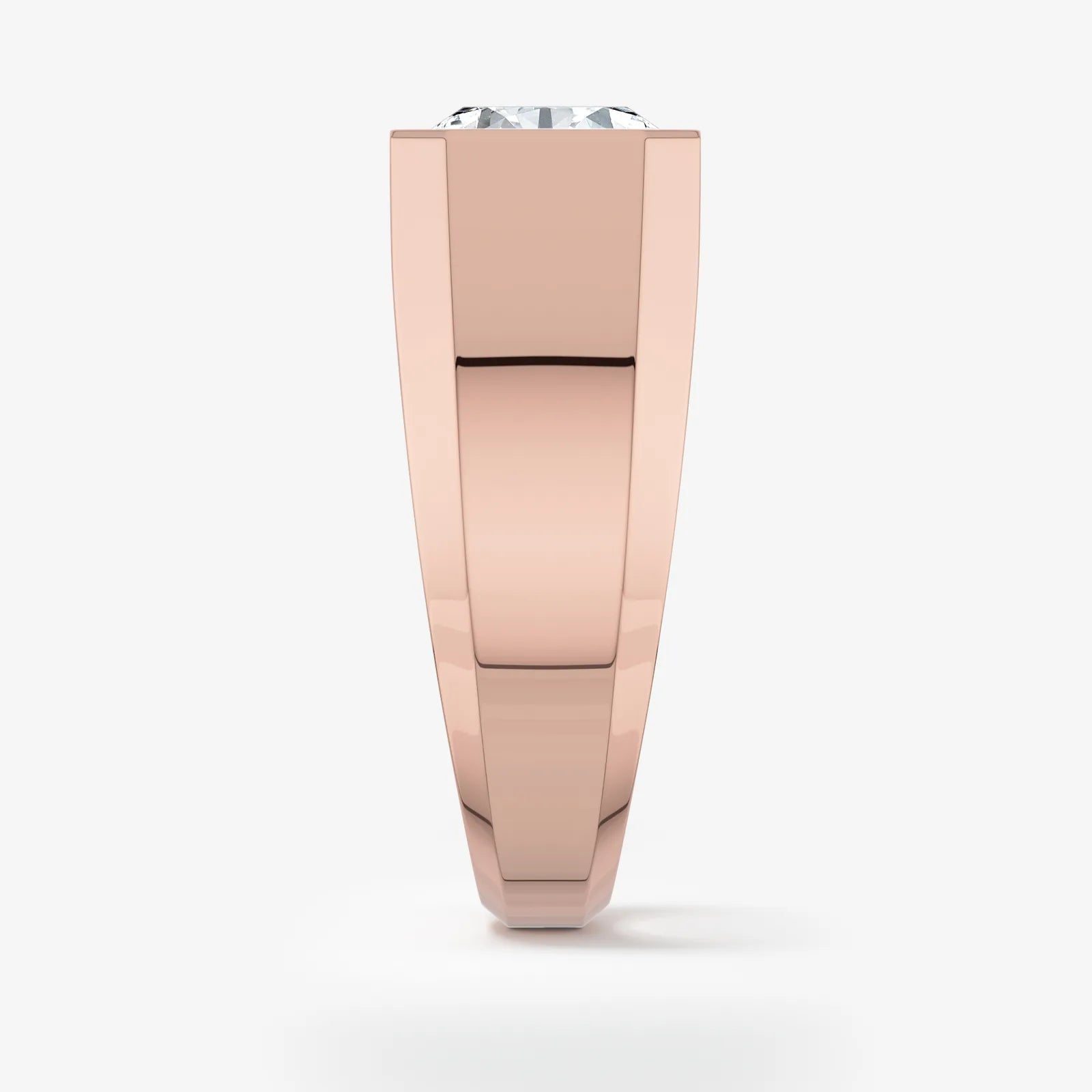 Men's Signet Round Cut Lab Diamond Ring