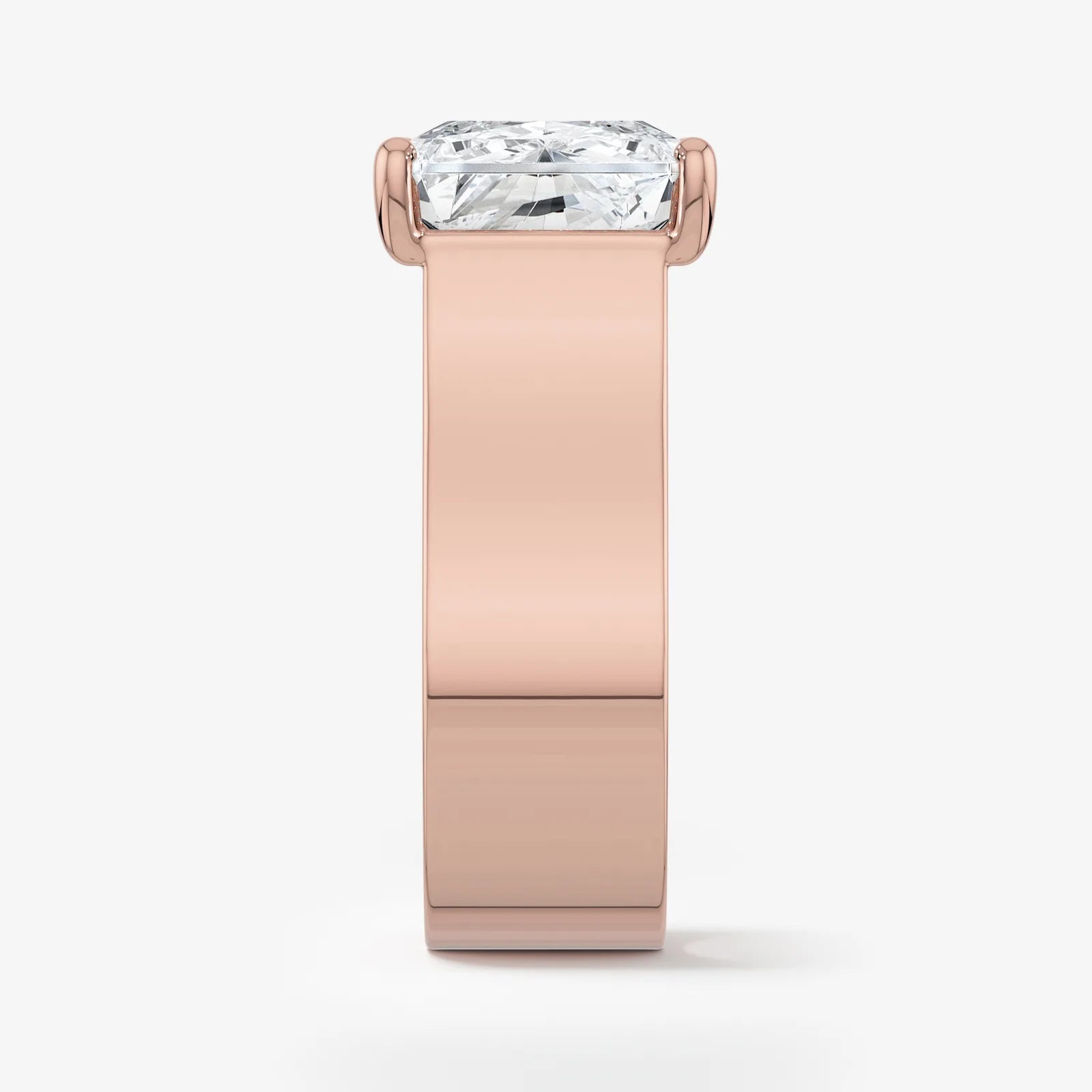 Men's Solitaire Radiant Lab Diamond Ring