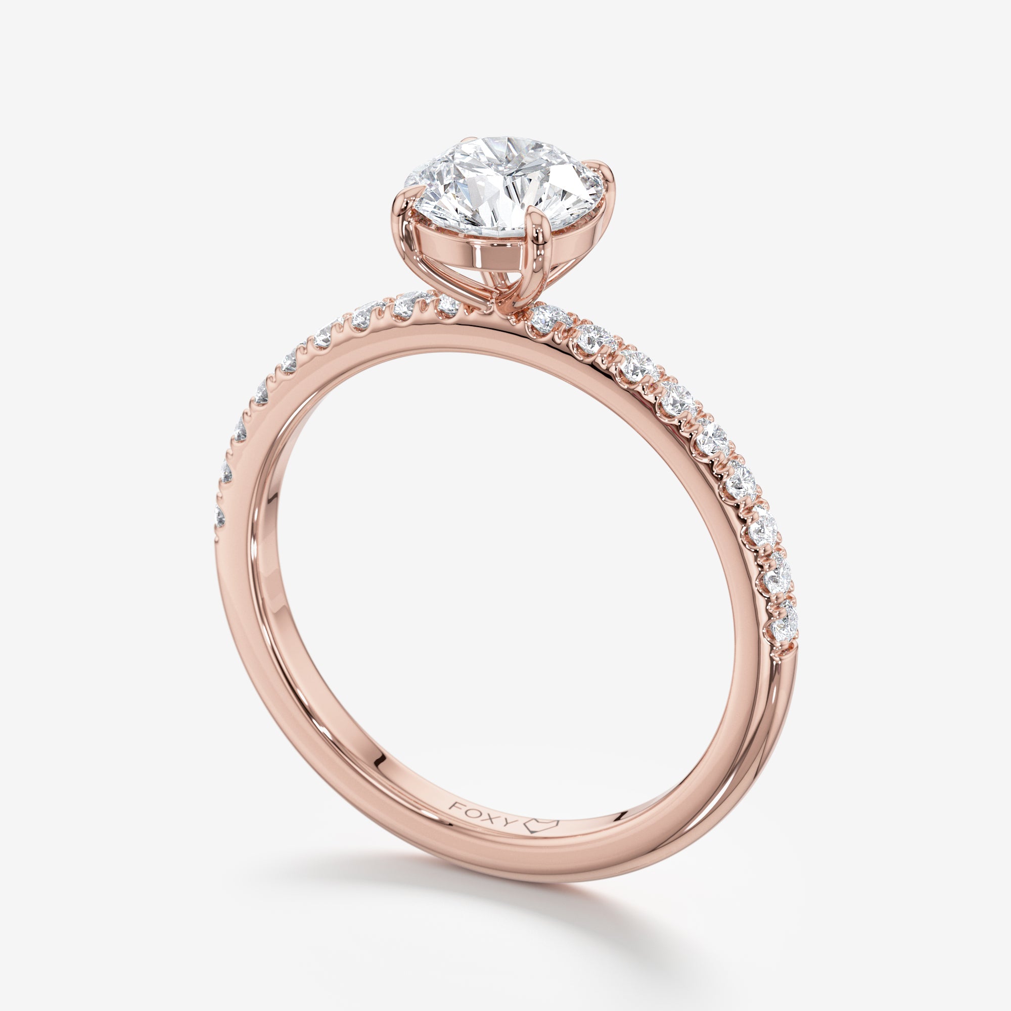 Classic Pavé Diamond Engagement Ring