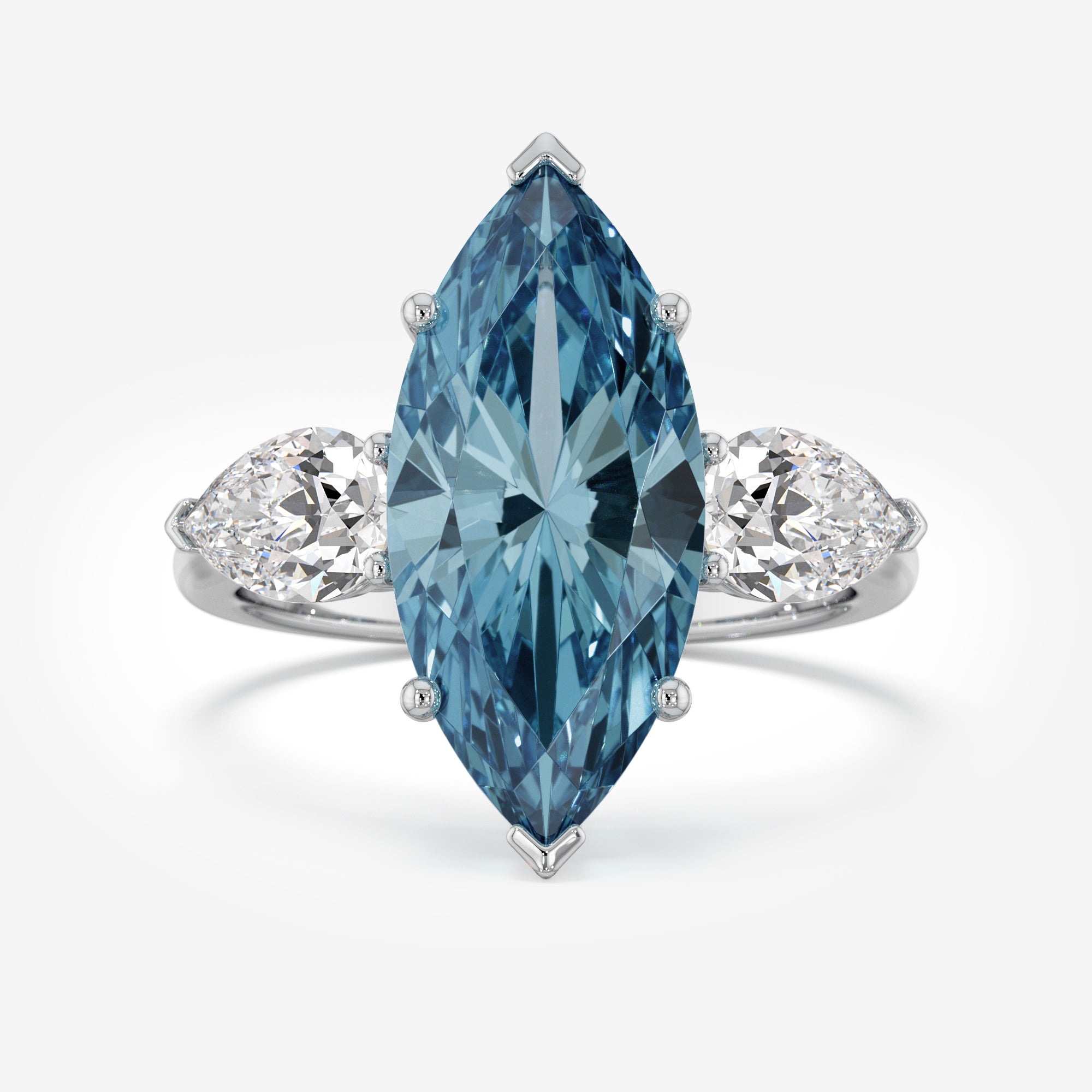 Wave Theory Blue Diamond Ring (5.5 Сt. T.W.)