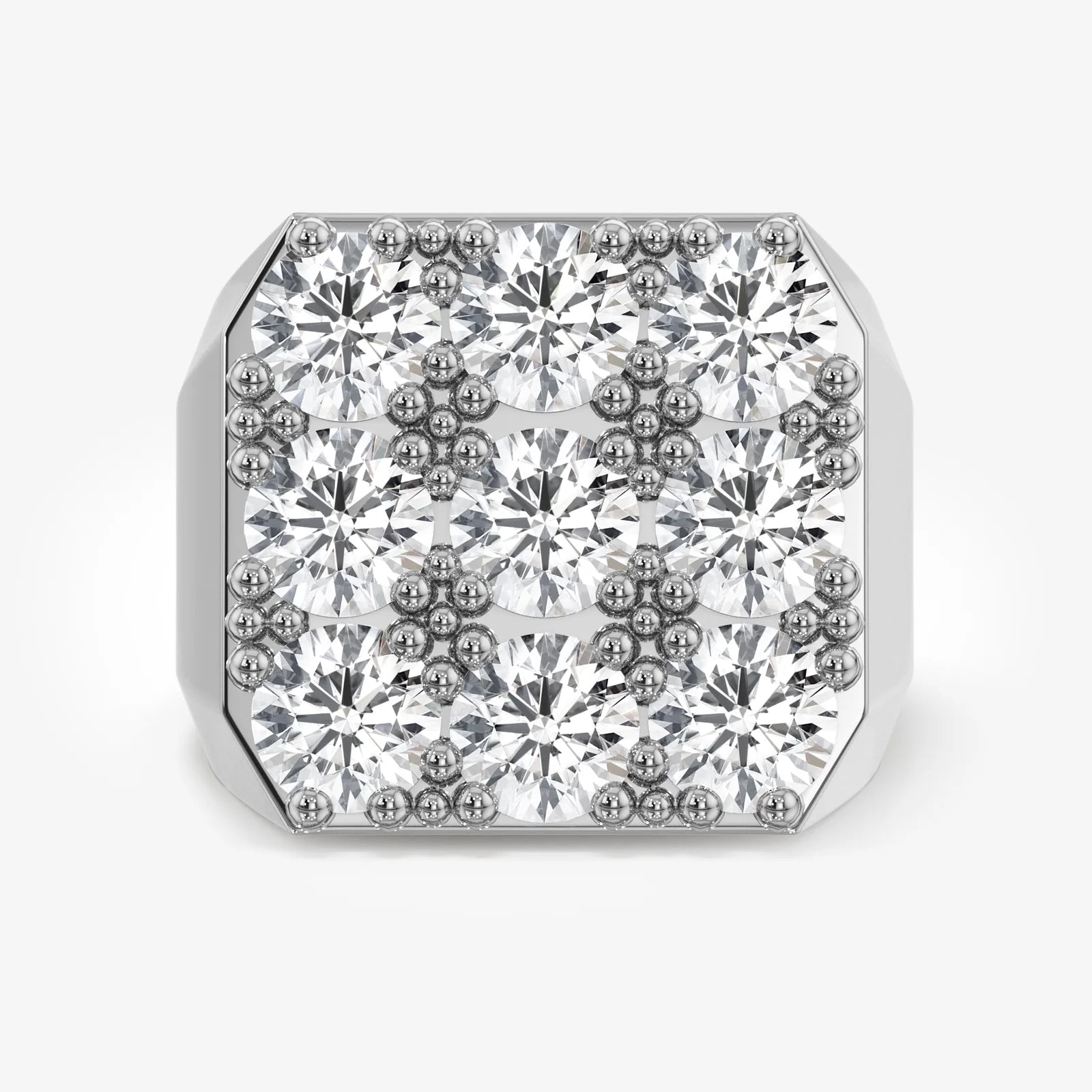 Men's Statement Signet Lab Diamond Ring