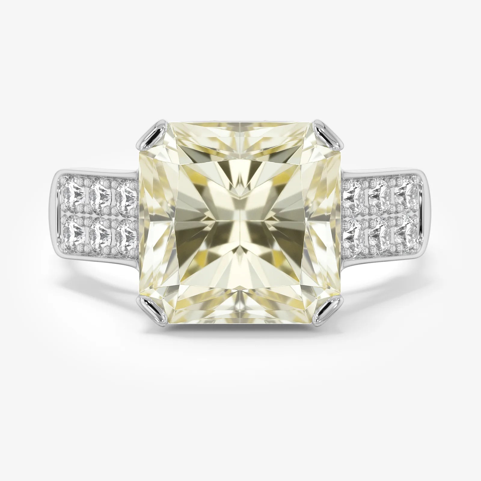 Open Moment Asscher Diamond Ring