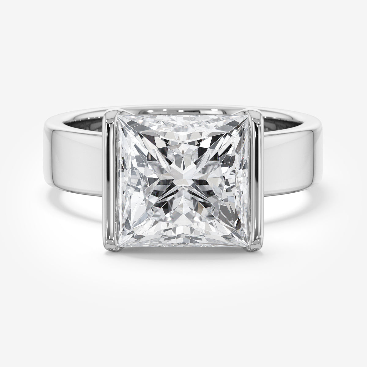Princess East-West Solitaire Diamond Ring