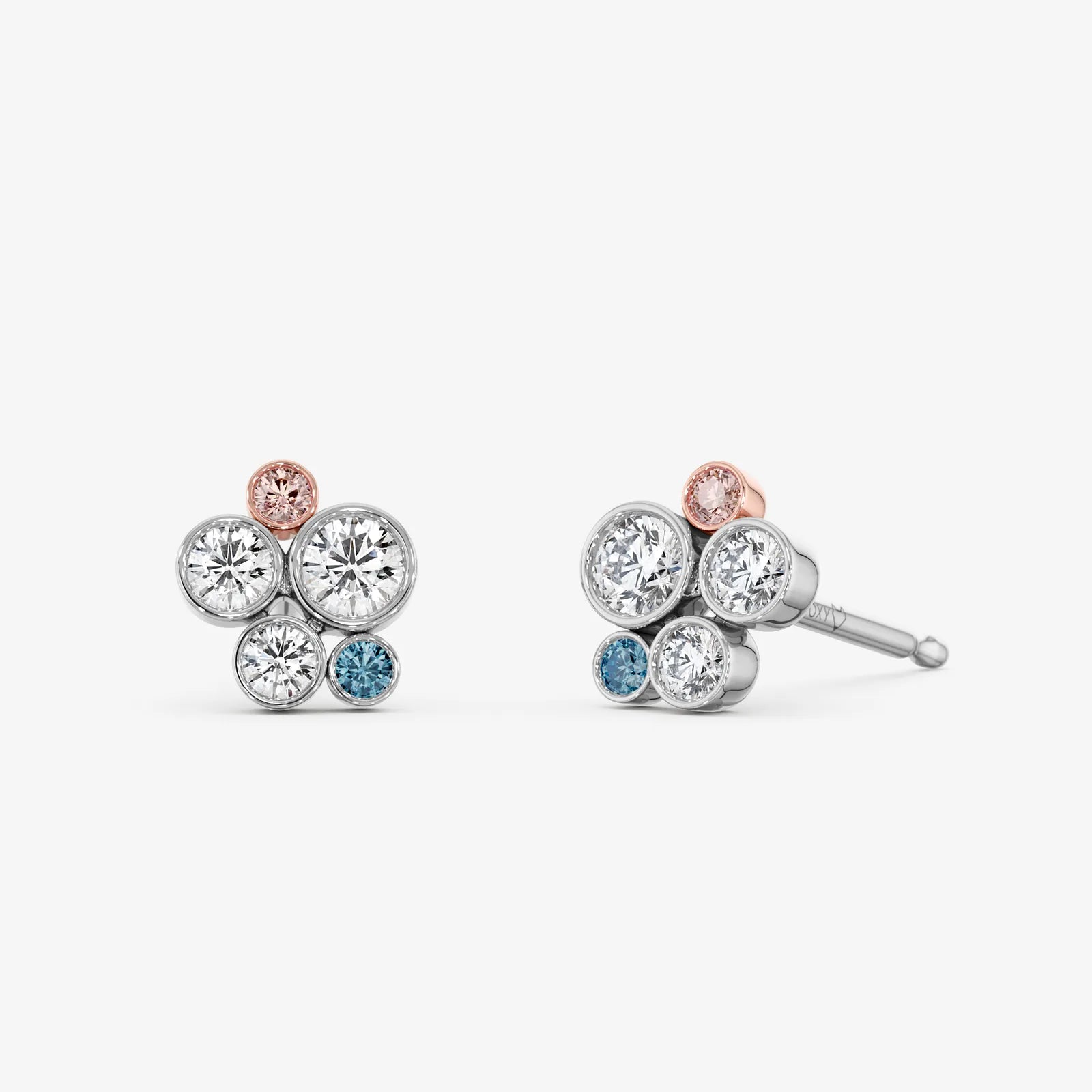 Meeting Pink & Blue Stud Earrings