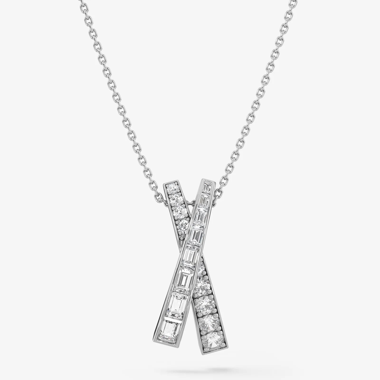 Cross Twist Pendant Necklace