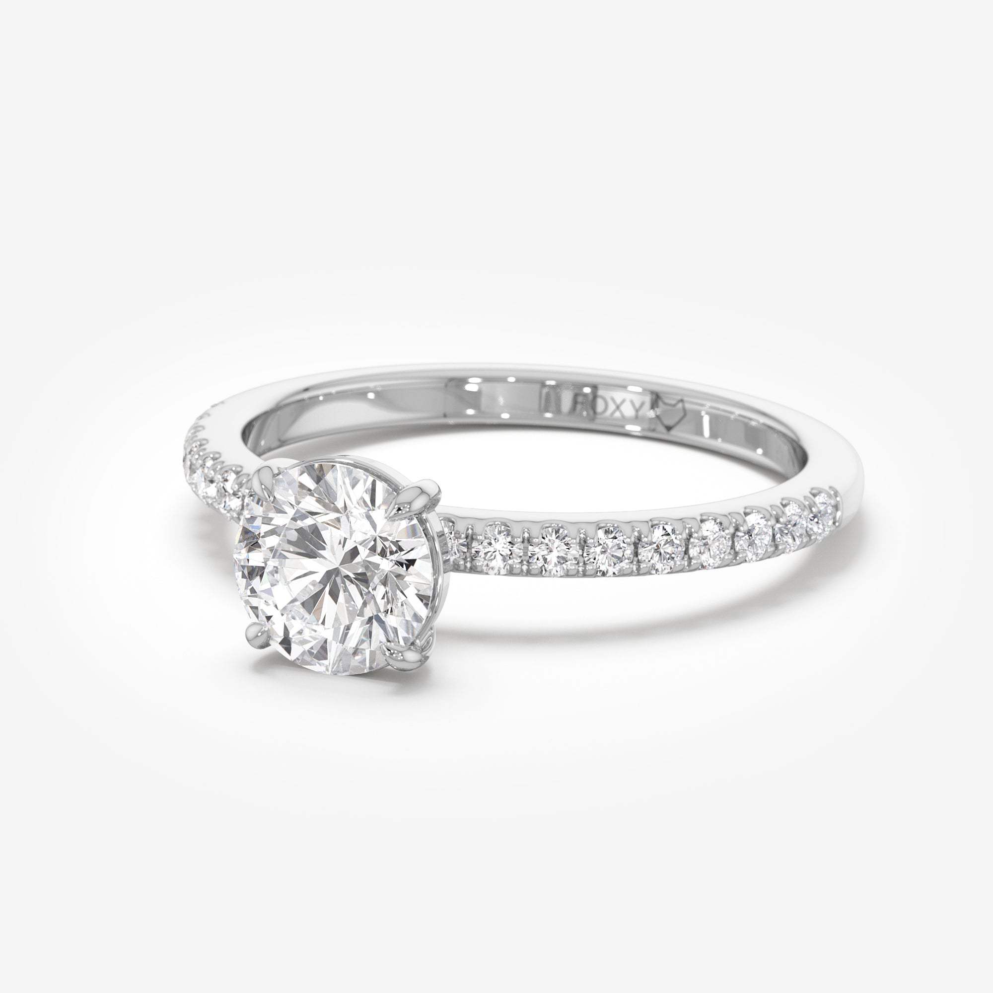 Classic Pavé Diamond Engagement Ring