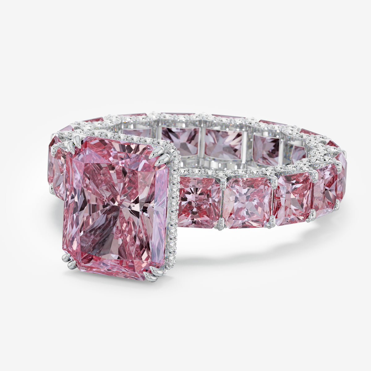 Pretty Serious Radiant Eternity Solitaire Diamond Ring