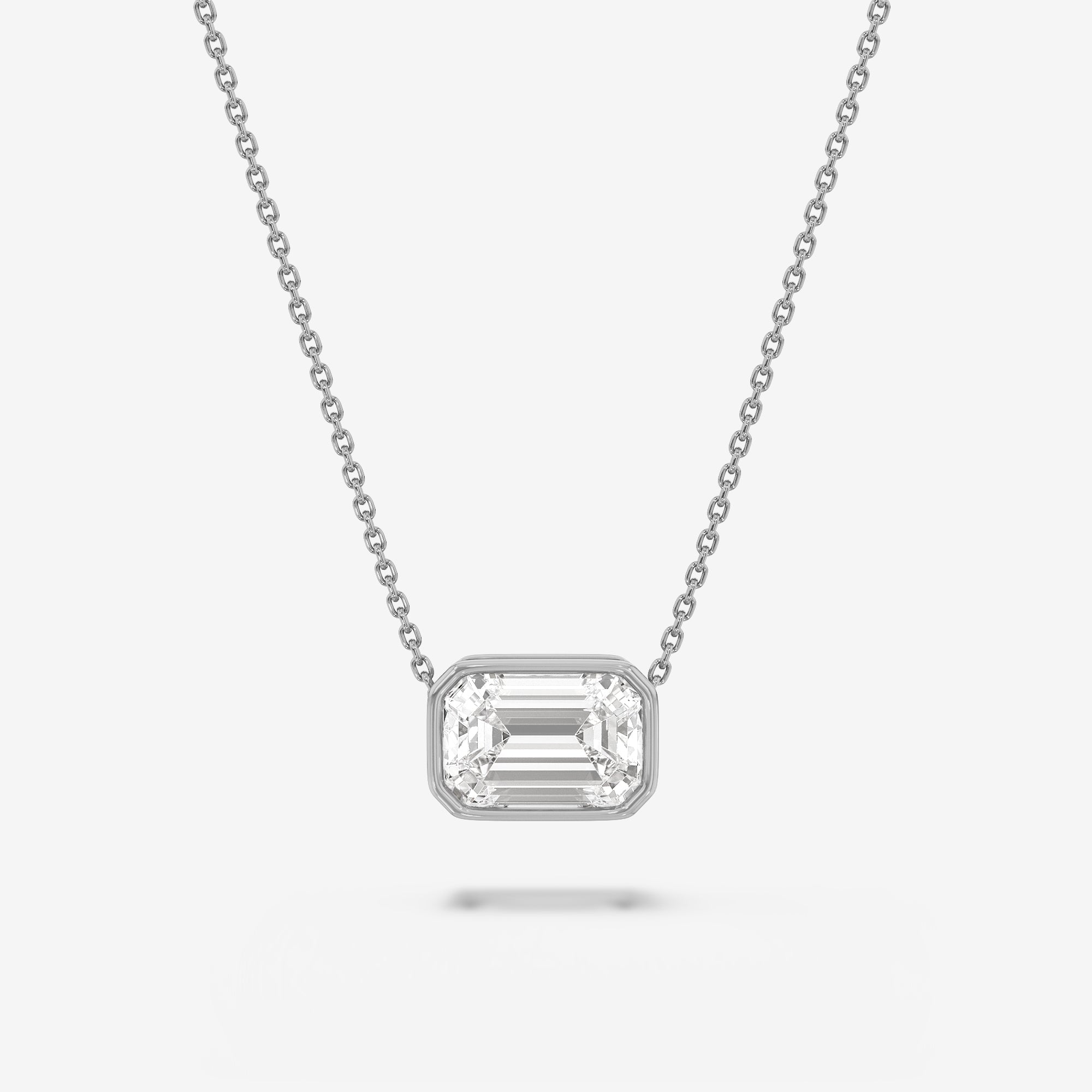 Bezel Pendant Necklace (1 Сt. T.W.)