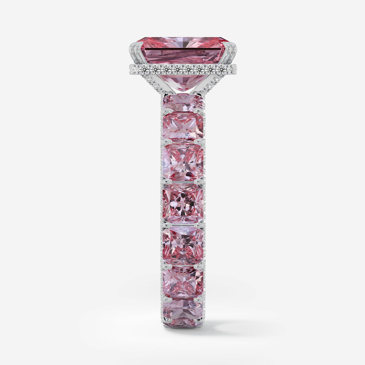 Pretty Serious Radiant Eternity Solitaire Diamond Ring